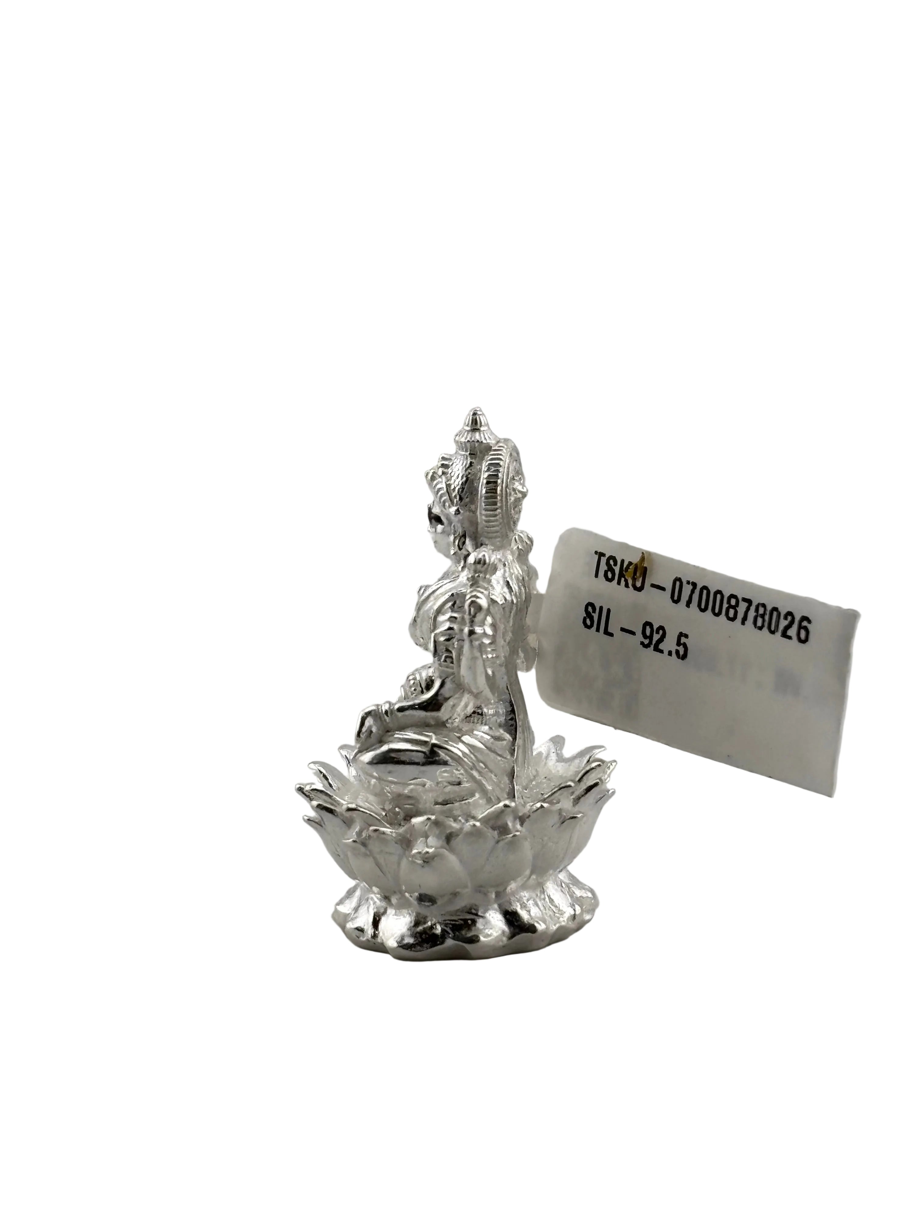Silver Maa Lakshmi Idol 18gm – Spiritual Lakshmi Murti for Temple Decor & Festivals