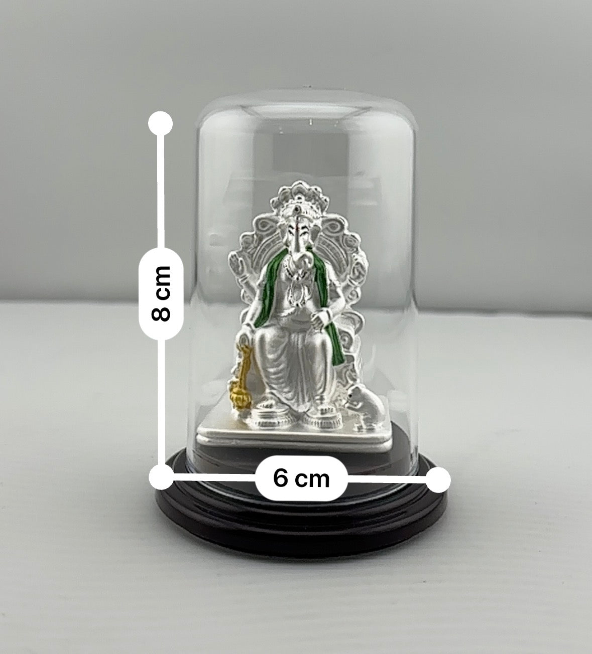 999 Pure Silver Ganesha (Lalbaugcha Raja) Idol 12gm – Divine Ganpati Murti for Pooja