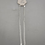 Silver Curb Link Bracelet 925 – Flat Chain