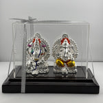 999 Pure Silver Ganesha & Lakshmi Idol 136gm – Grand Prosperity Murti for Home Mandir
