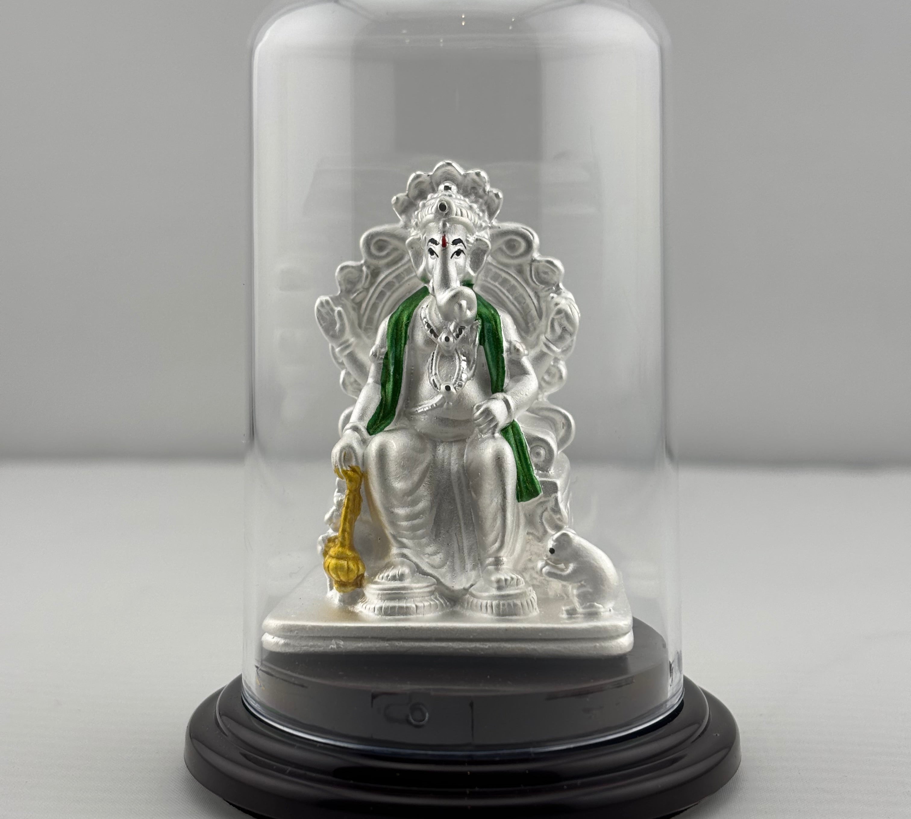 999 Pure Silver Ganesha (Lalbaugcha Raja) Idol 12gm – Divine Ganpati Murti for Pooja