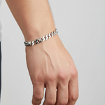 Silver Curb Link Bracelet 925 – Flat Chain