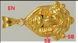 Gold Pendant 22CT 83