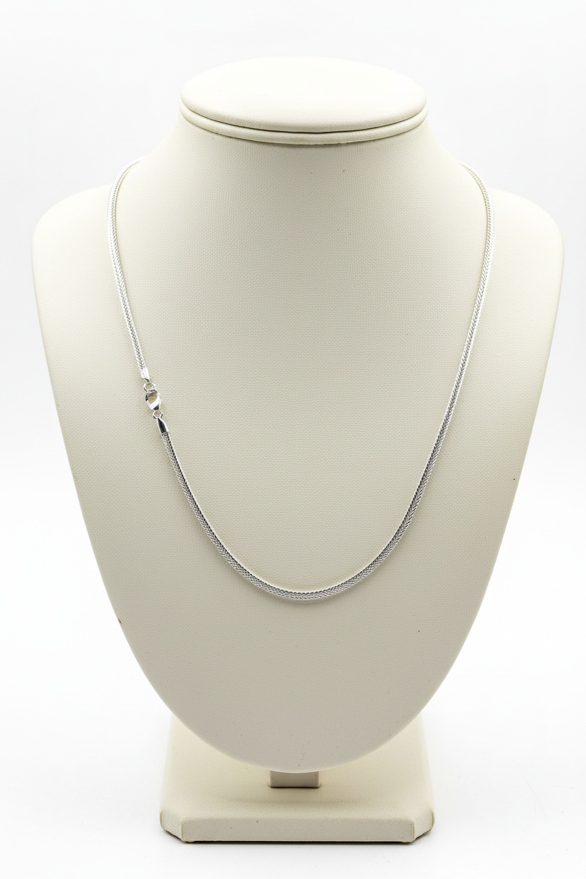 Snake Silver Chain in 925 Sterling Silver | Smooth Flexible Chain Necklace | Minimal Design |