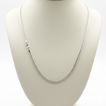 Snake Silver Chain in 925 Sterling Silver | Smooth Flexible Chain Necklace | Minimal Design |