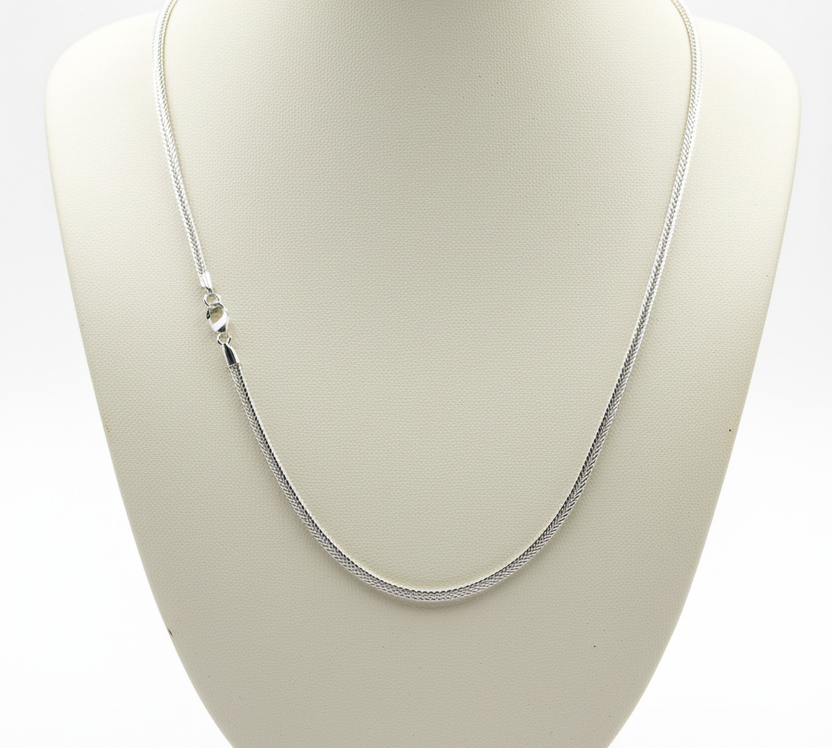 Snake Silver Chain in 925 Sterling Silver | Smooth Flexible Chain Necklace | Minimal Design |