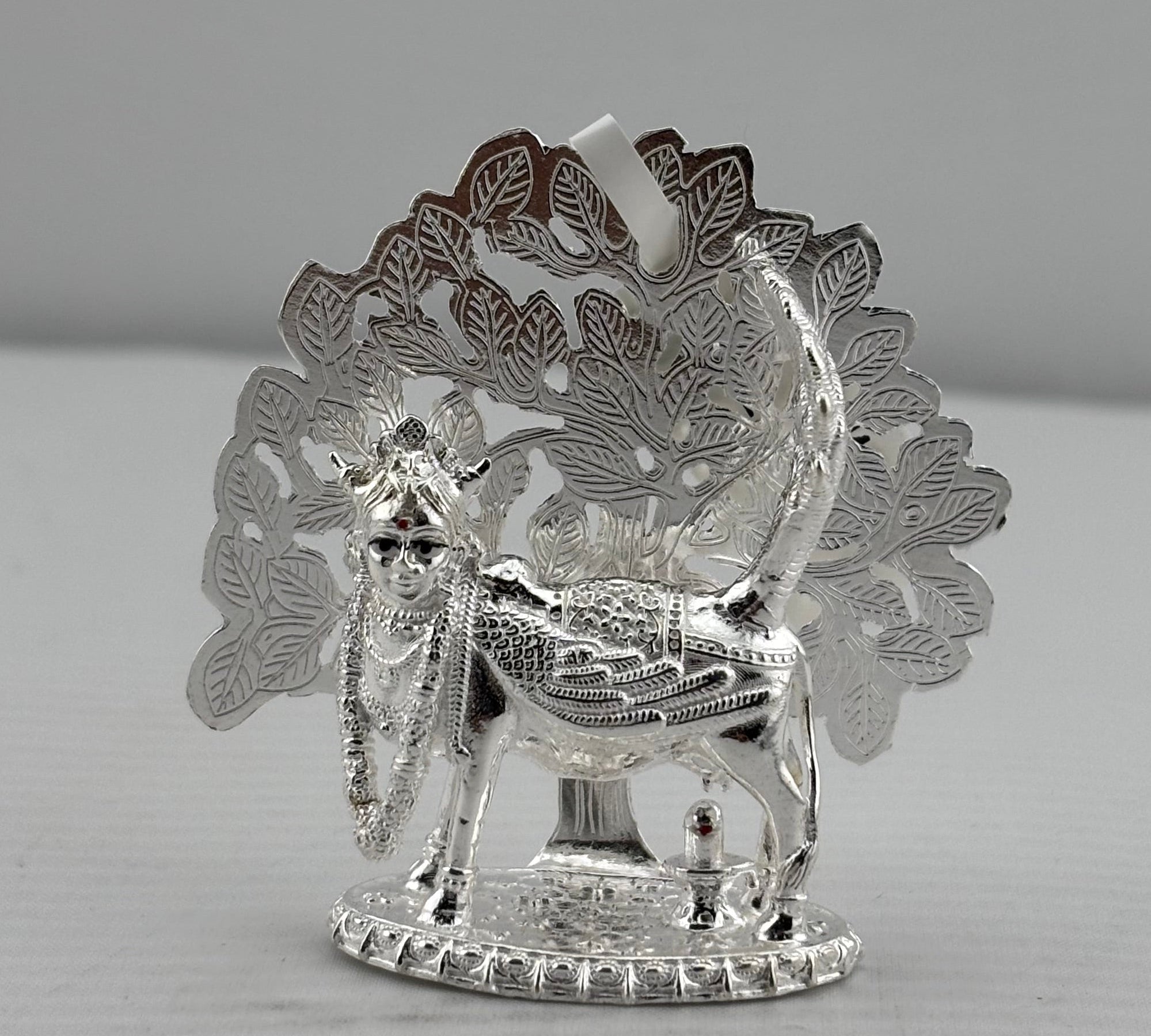 Silver Kamadhenu Idol 30gm – Sacred Wish – Fulfilling Cow Murti for Pooja