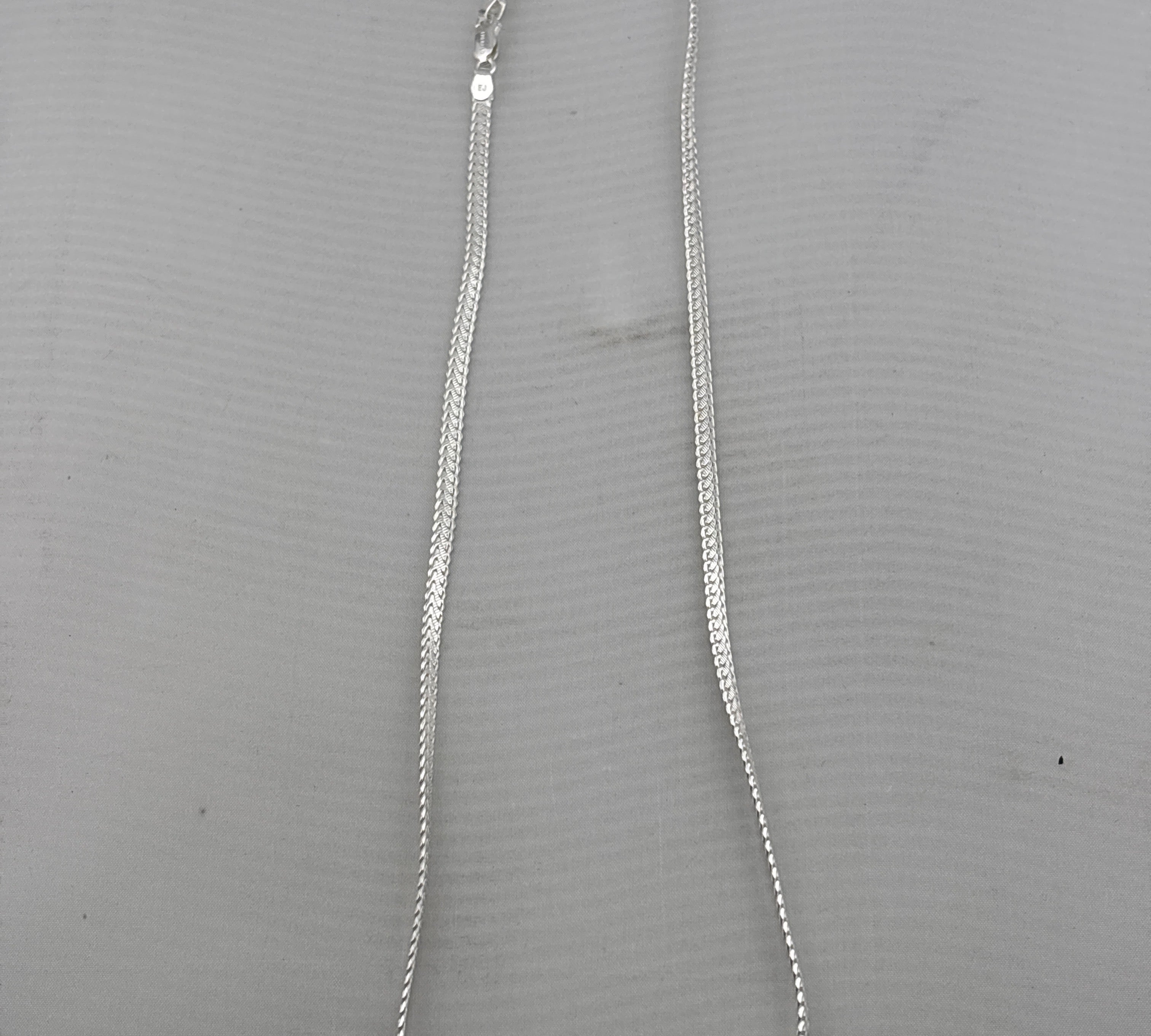 Smooth Flat Link Silver Chain 925