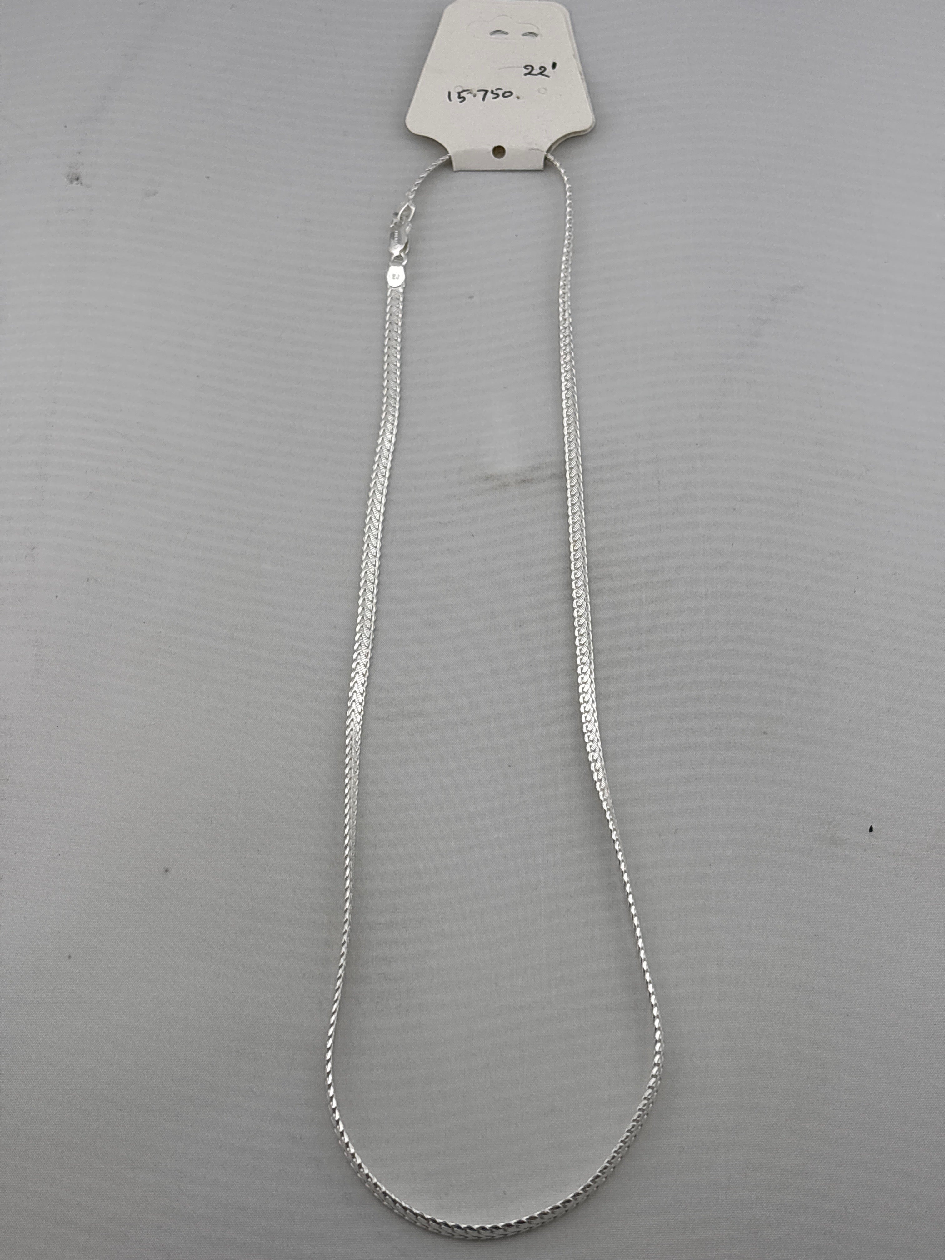 Smooth Flat Link Silver Chain 925