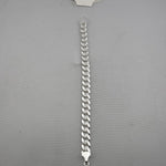 Silver Diamond Cut Curb Link Bracelet 925 – Faceted Flat Chain