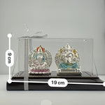 999 Pure Silver Ganesha & Lakshmi Idol 93gm – Divine Prosperity Murti for Home Mandir