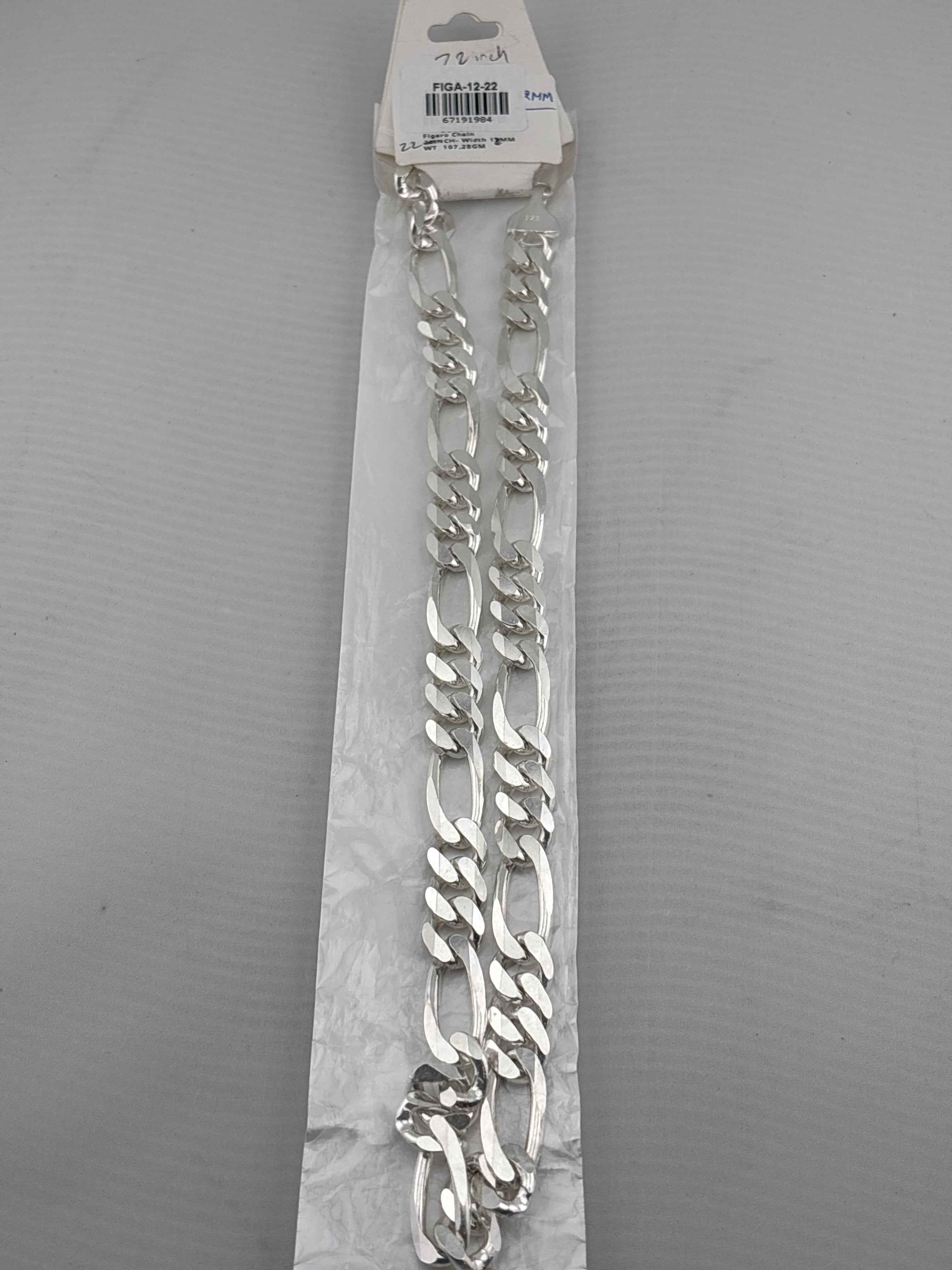 Figaro Silver Chain in 925 Sterling Silver | Italian Link Necklace
