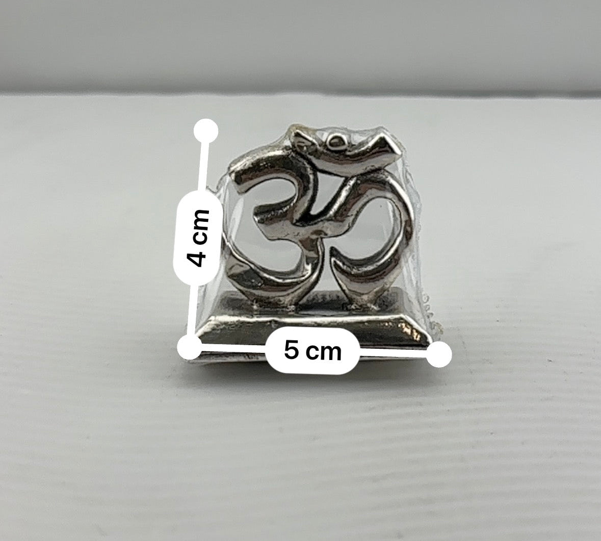 999 Pure Silver Om Symbol 10gm – Auspicious Spiritual Décor for Home Mandir silver idol