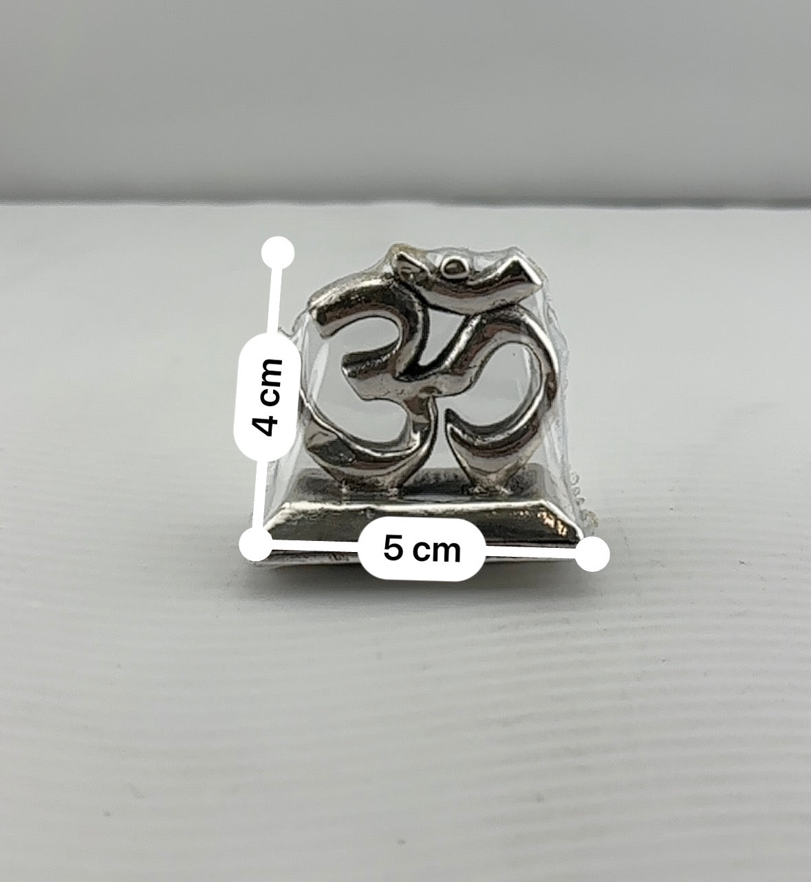 999 Pure Silver Om Symbol 10gm – Auspicious Spiritual Décor for Home Mandir silver idol