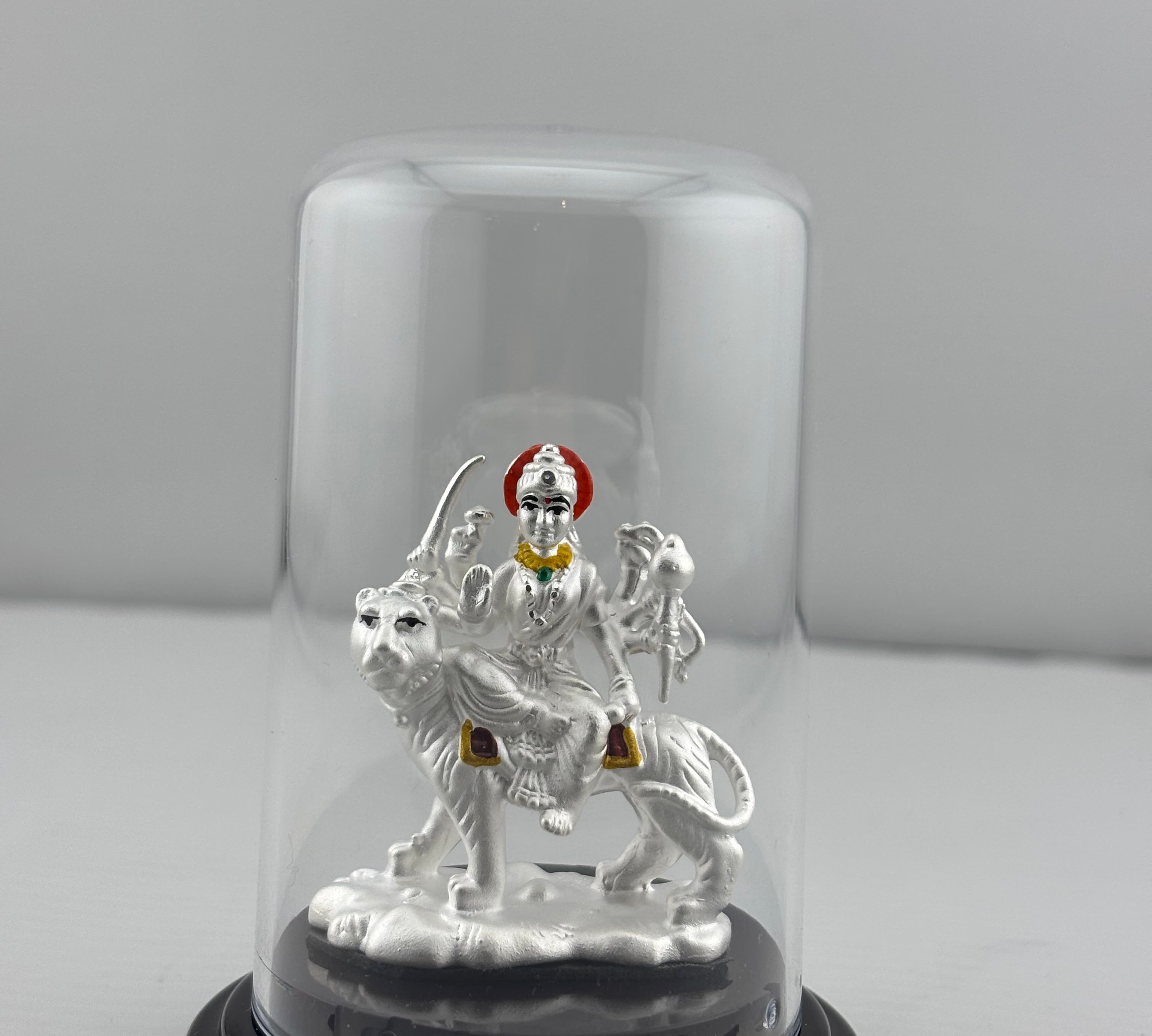 999 Pure Silver Ambemata Idol 7gm – Divine Amba Murti for Navratri & Temple Décor