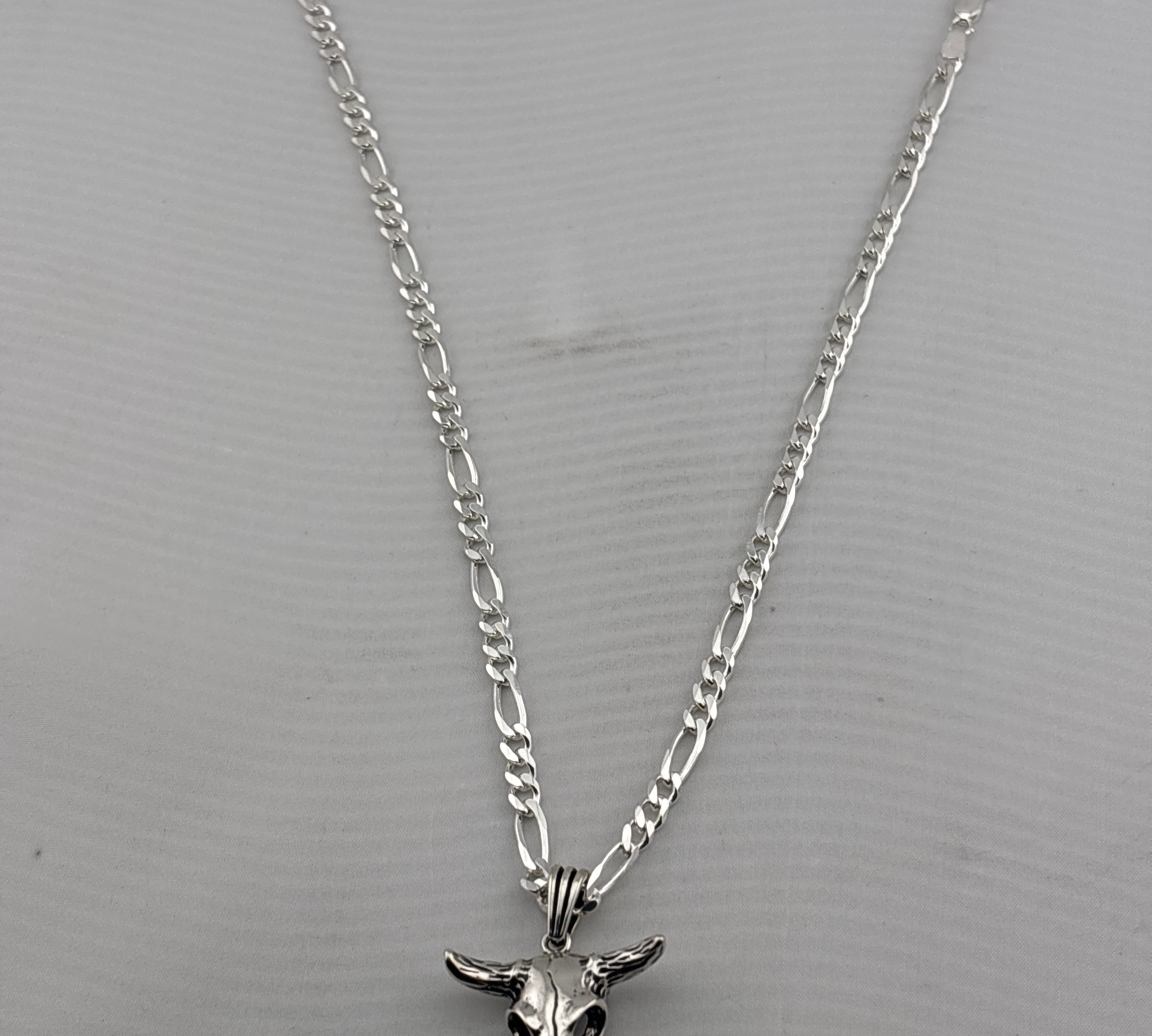 Figaro Silver Chain in 925 Sterling Silver | Italian Link Necklace