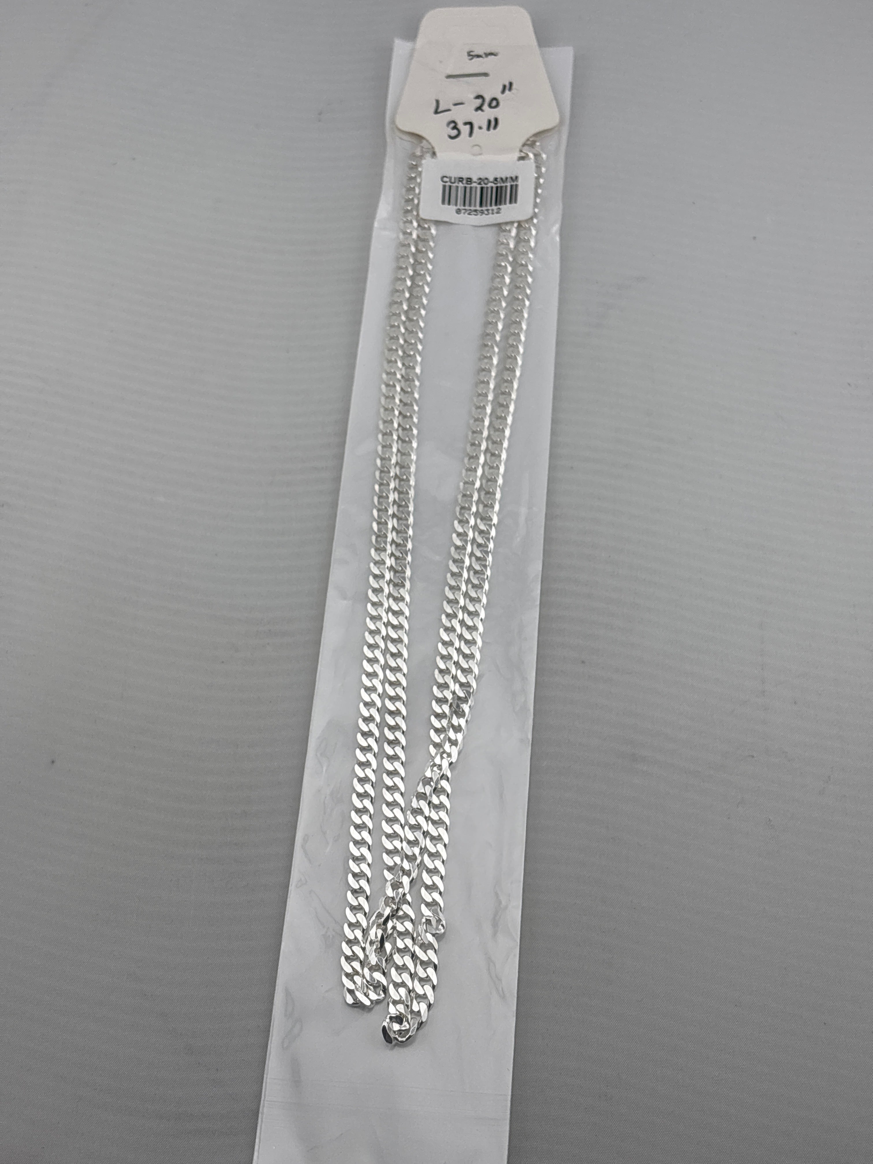 Heavy Curb Link Silver Chain in 925 Sterling Silver | Thick Chain Necklace