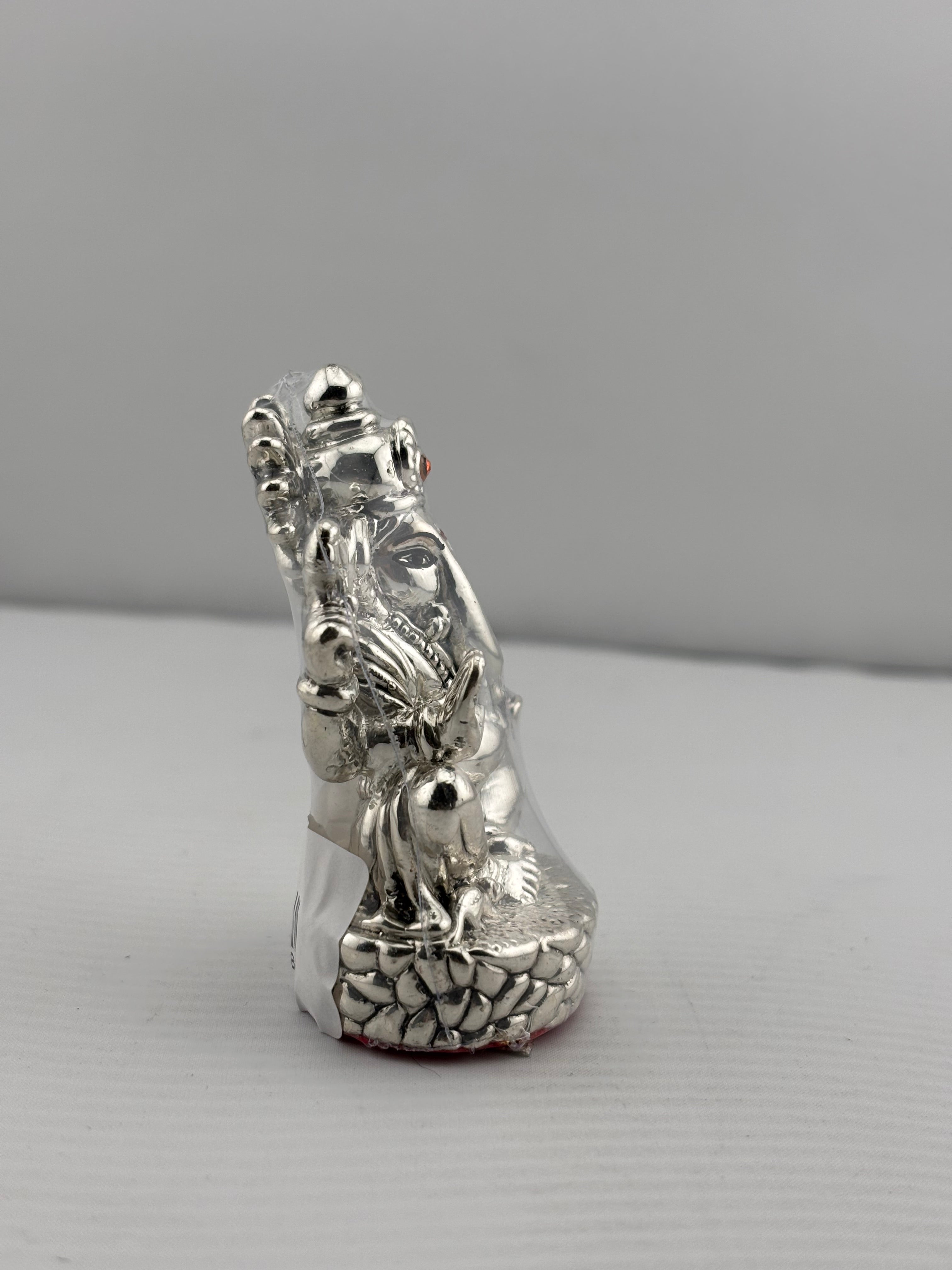 Silver Ganesha Idol 22gm – Divine Ganpati Murti for Home Mandir & Gifting