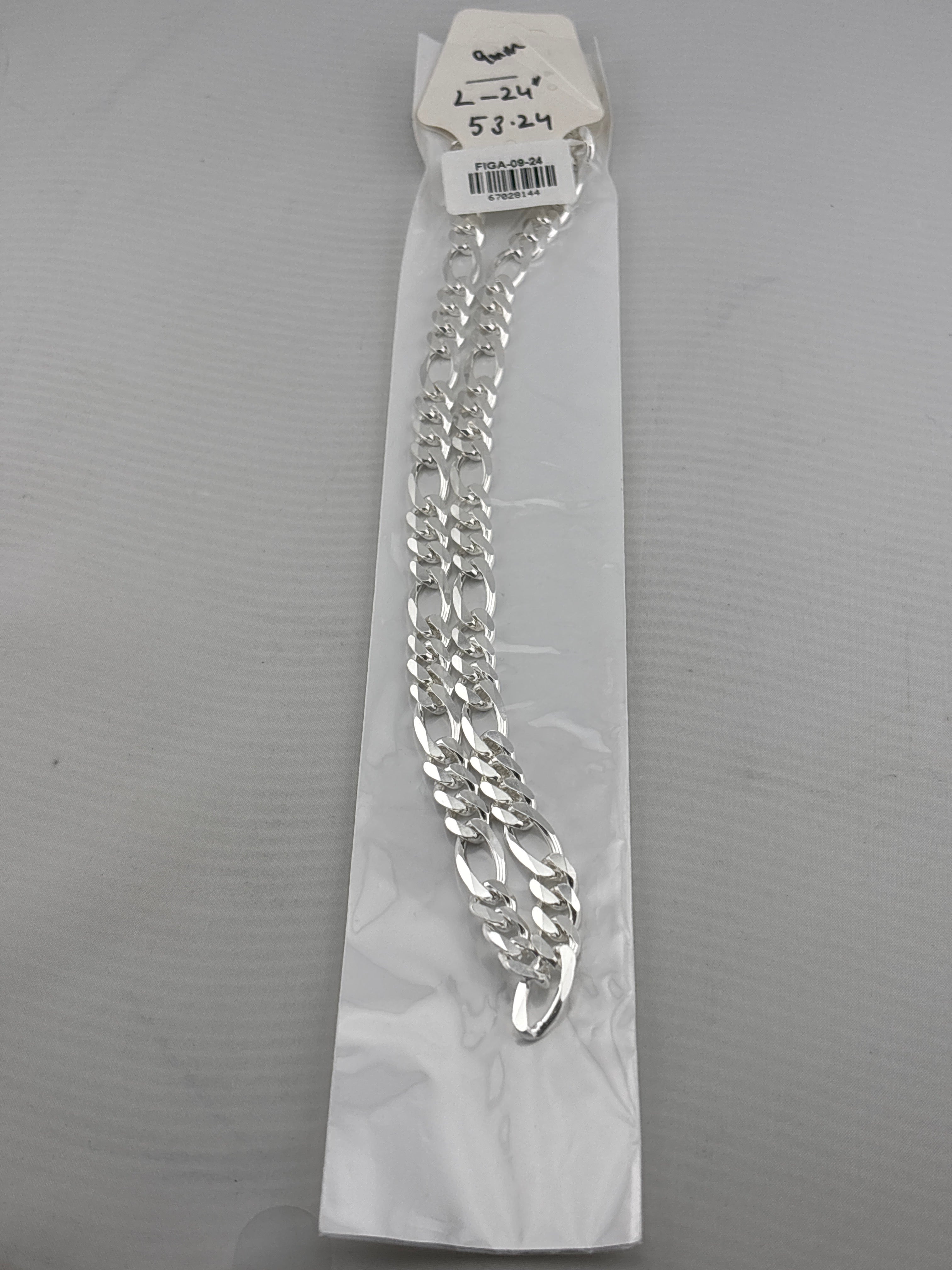 Figaro Silver Chain in 925 Sterling Silver | Italian Link Necklace