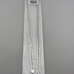 Japanese Curb Silver Chain in 925 Sterling Silver | Sleek Flat Link Chain Necklace