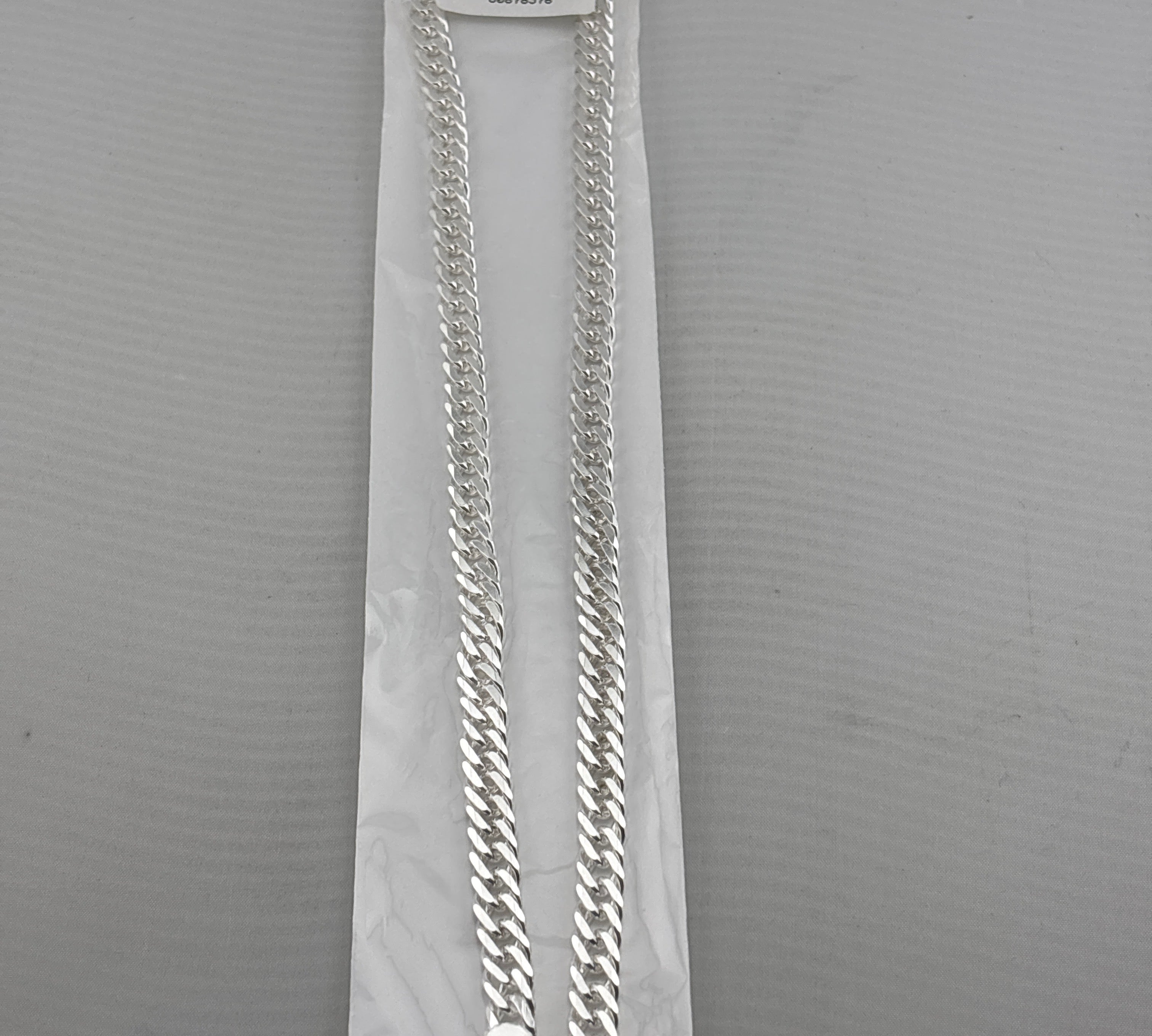Japanese Curb Silver Chain in 925 Sterling Silver | Sleek Flat Link Chain Necklace