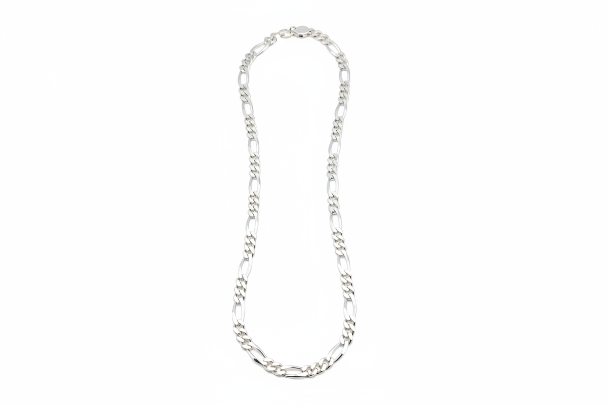 Figaro Silver Chain in 925 Sterling Silver | Italian Link Necklace