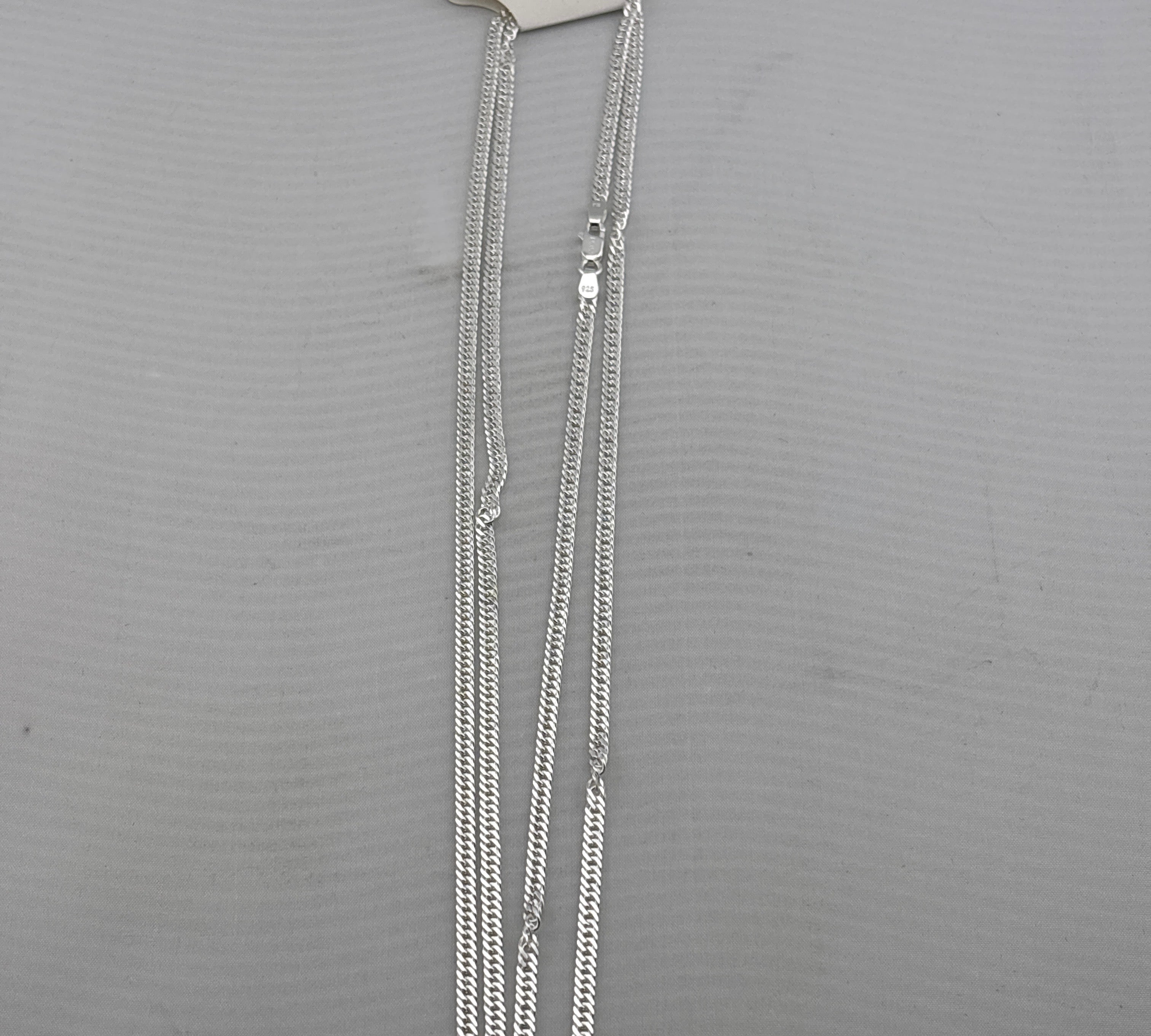 Fine Curb Link Silver Chain 925