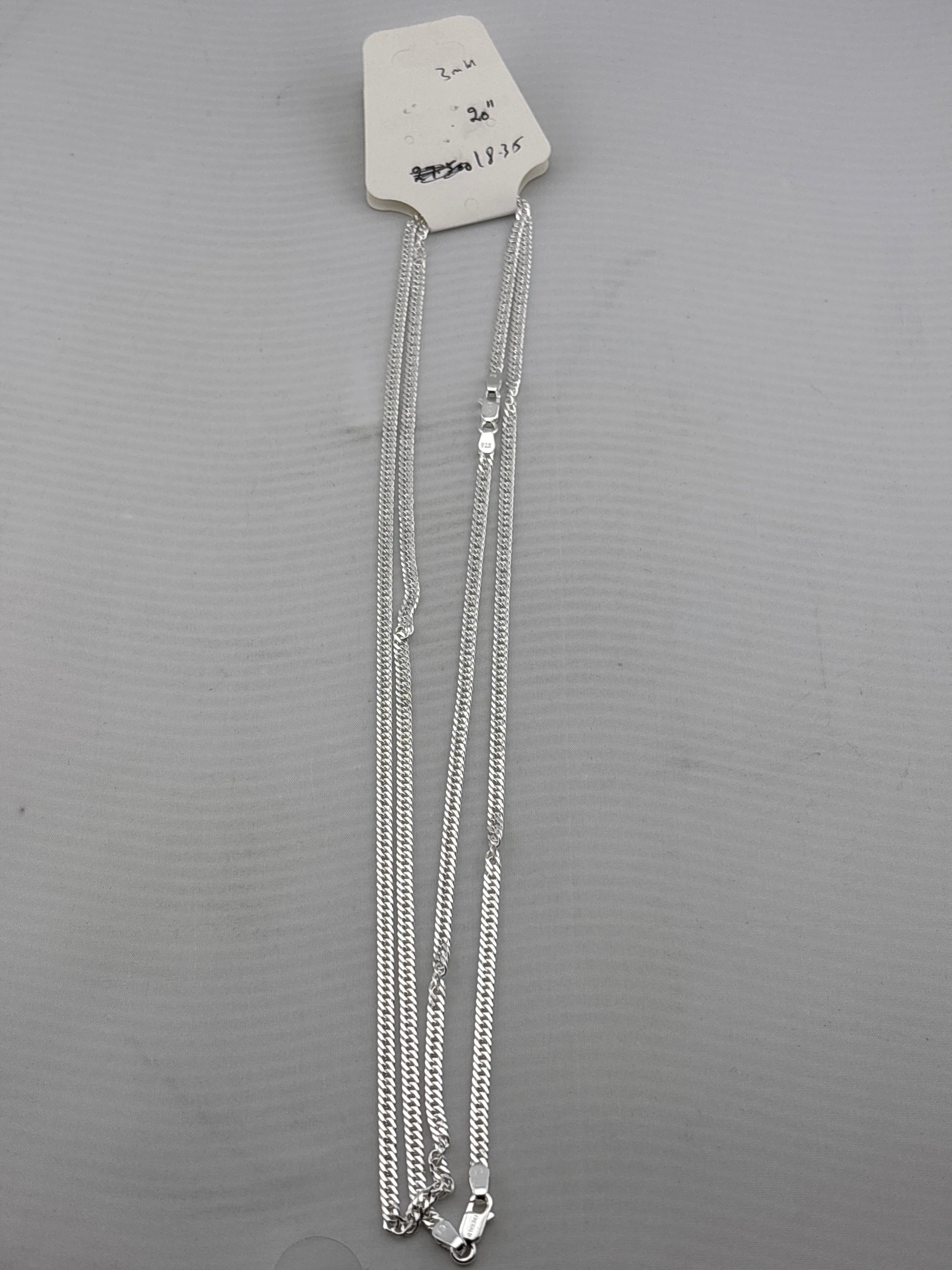 Fine Curb Link Silver Chain 925