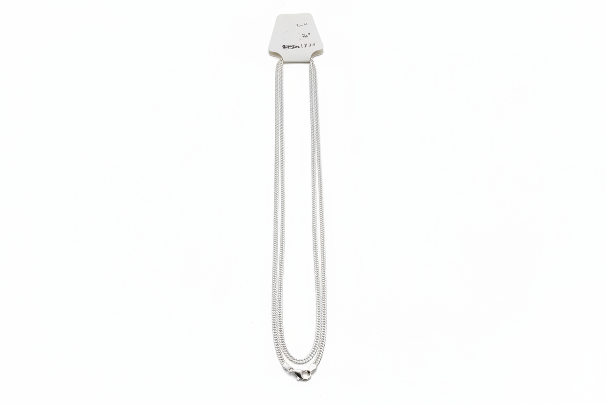 Fine Curb Link Silver Chain 925