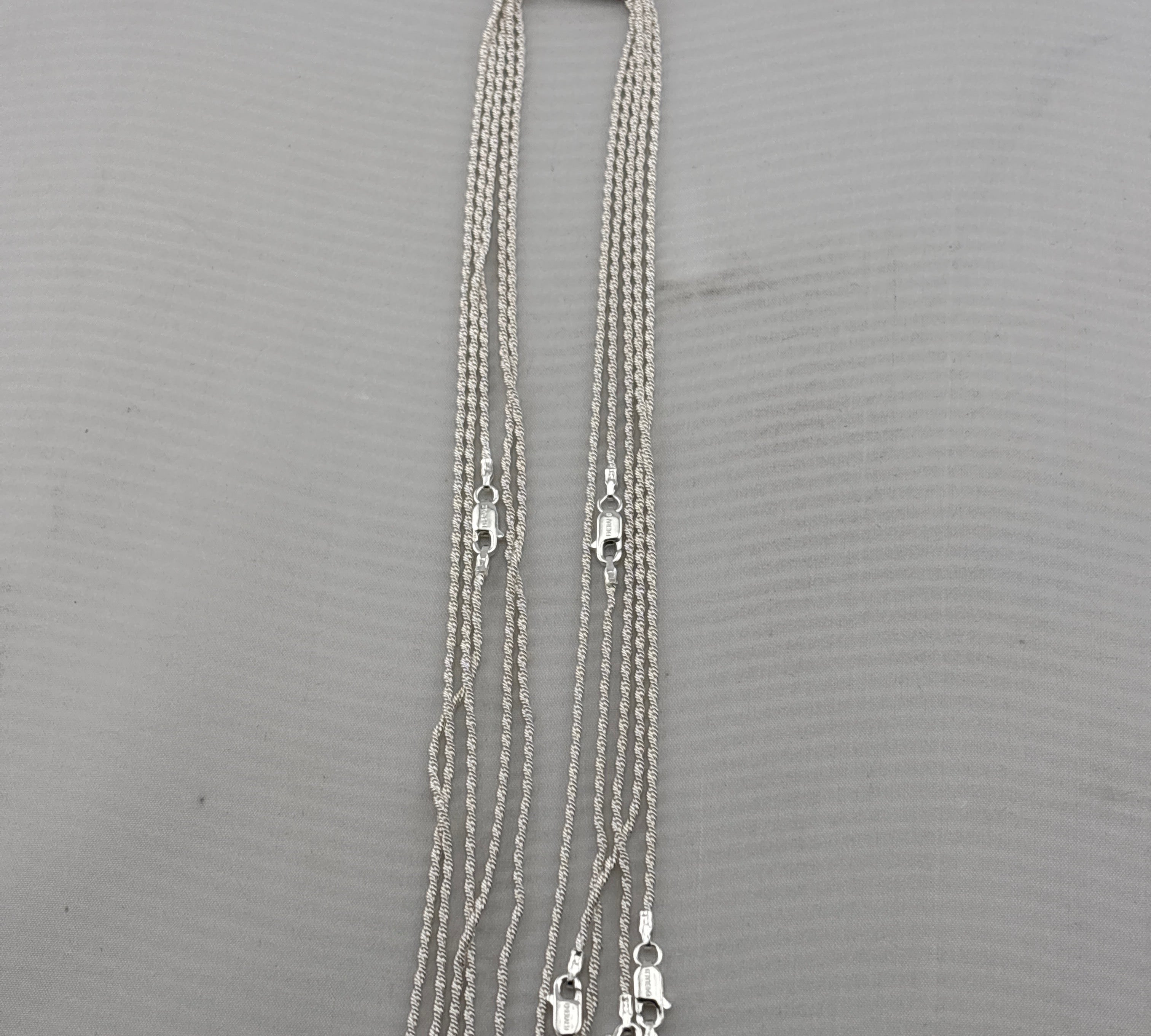 Fine Rope Twist Silver Chain 925