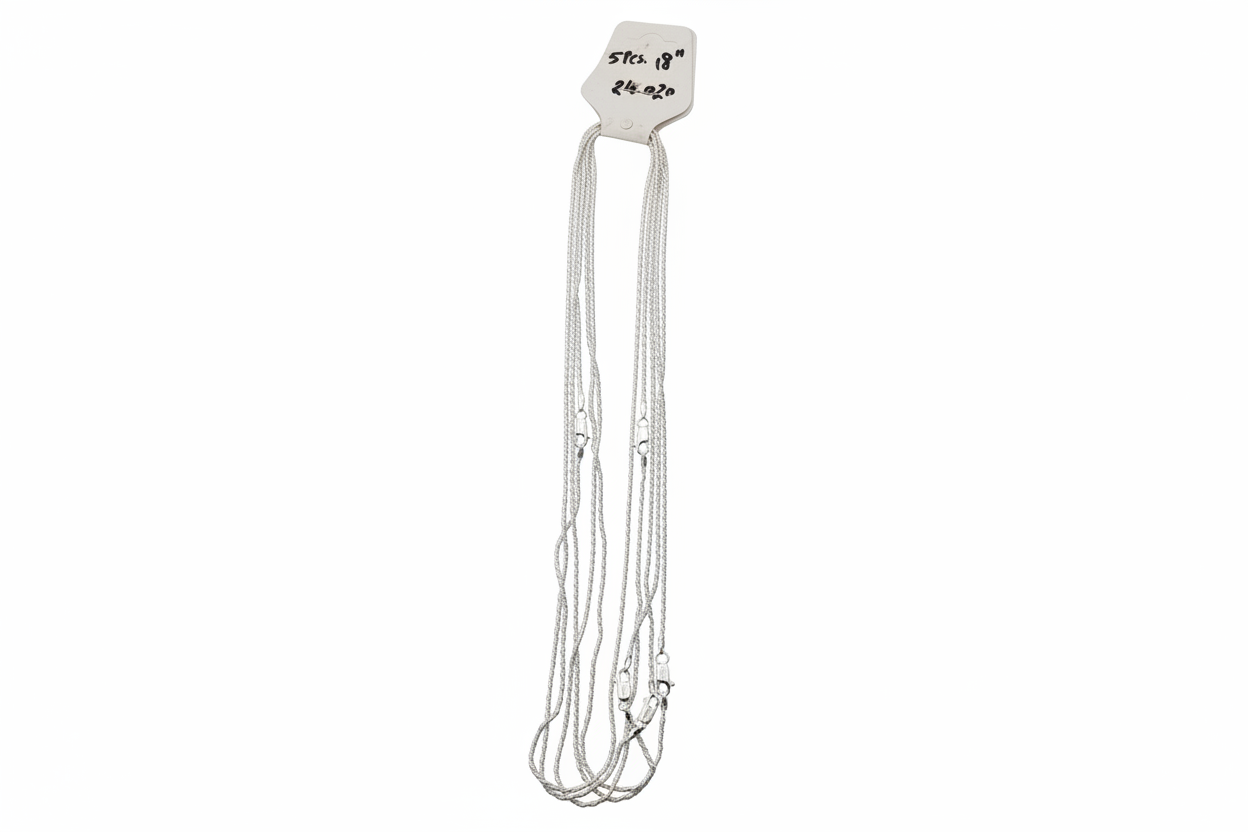 Fine Rope Twist Silver Chain 925