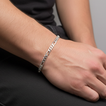 925 Sterling Silver Figaro Chain Bracelet – Italian Link