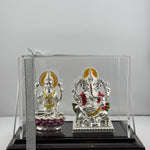 999 Pure Silver Ganesha & Lakshmi Idol 95gm – Auspicious Prosperity Murti for Temple Décor