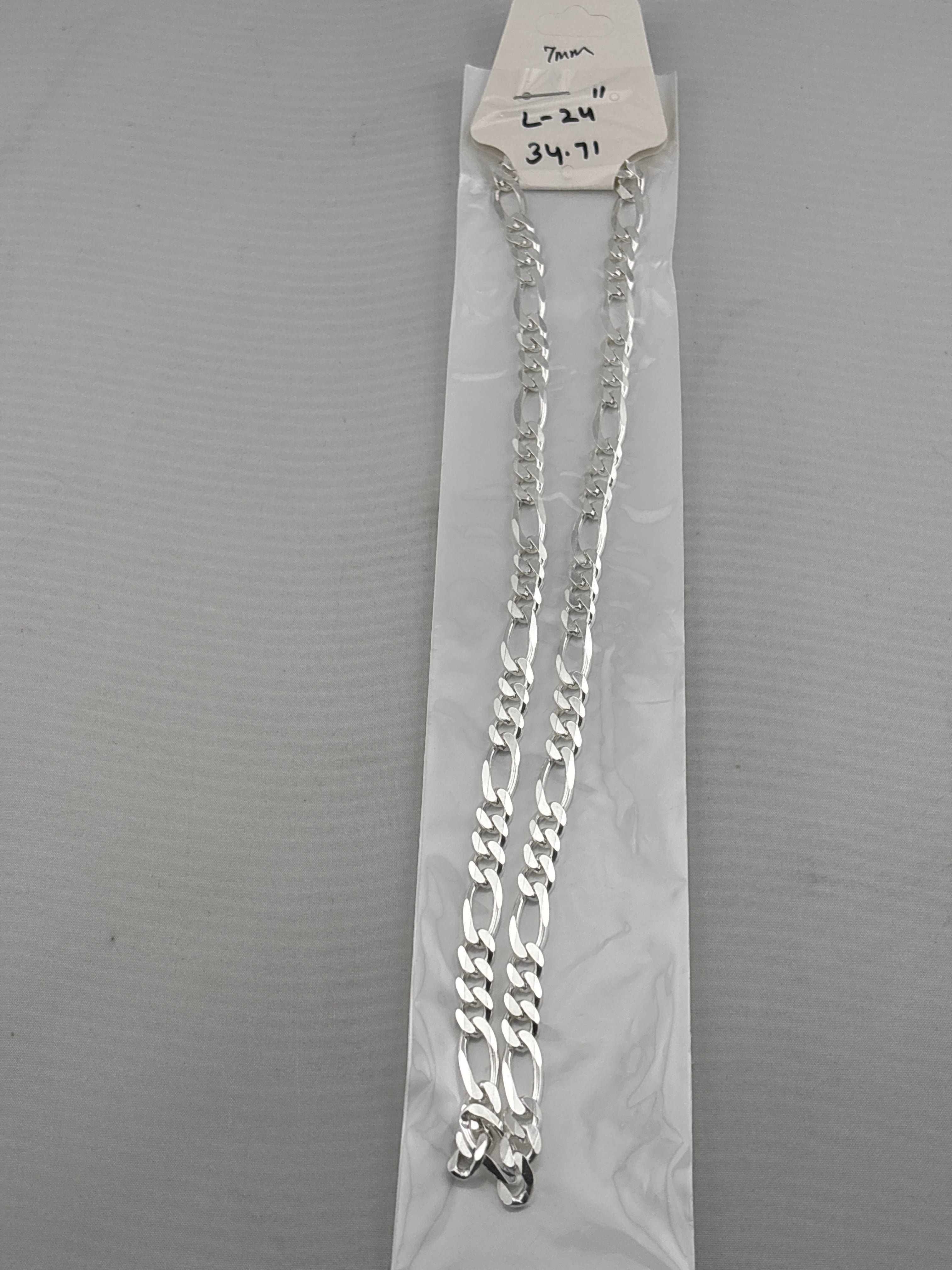 Figaro Silver Chain in 925 Sterling Silver | Italian Link Necklace
