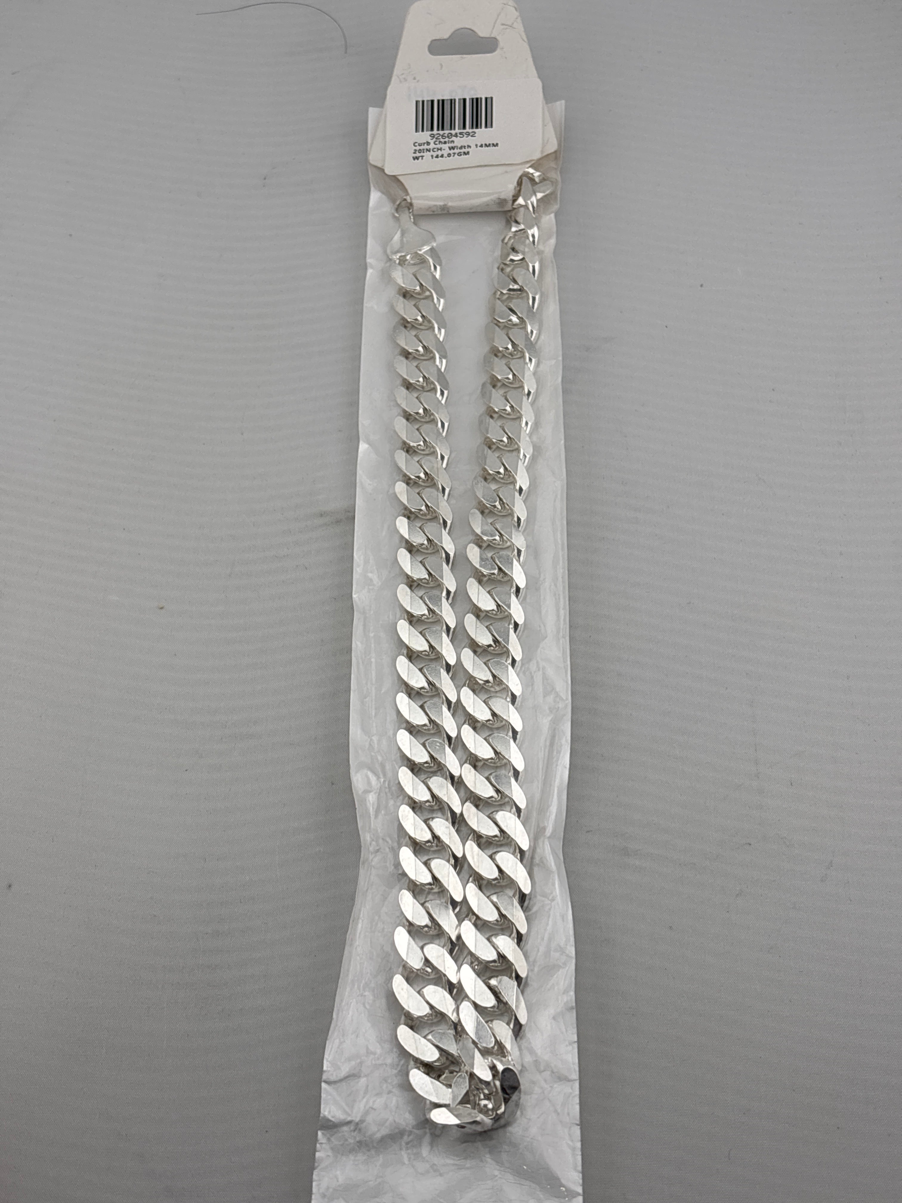 Heavy Curb Link Silver Chain in 925 Sterling Silver | Thick Chain Necklace