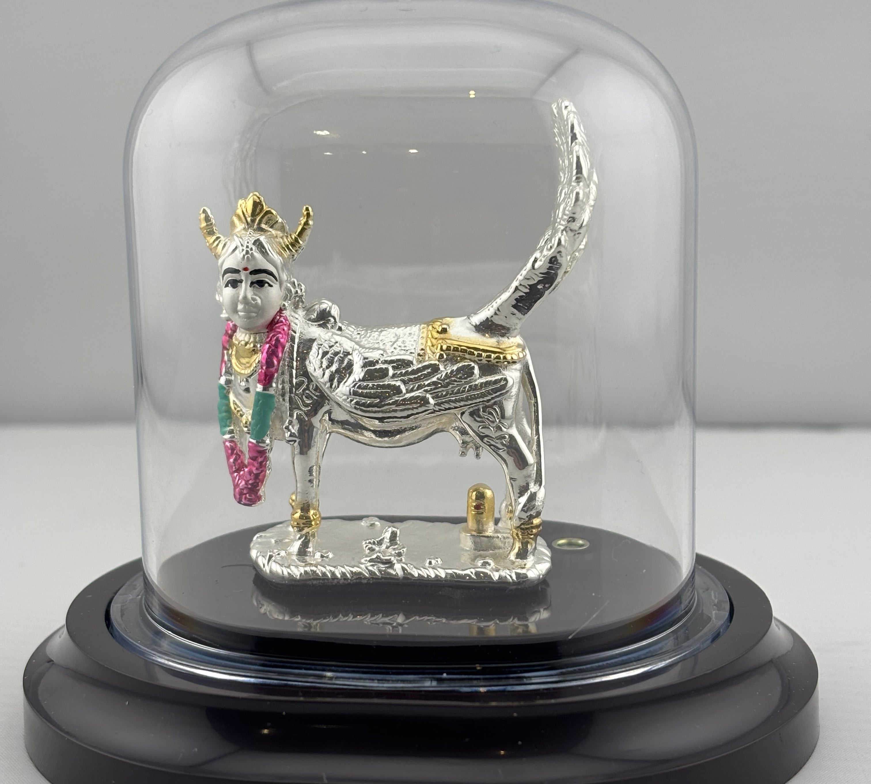 999 Pure Silver Kamadhenu Idol 11gm – Sacred Wish – Fulfilling Cow Murti for Pooja