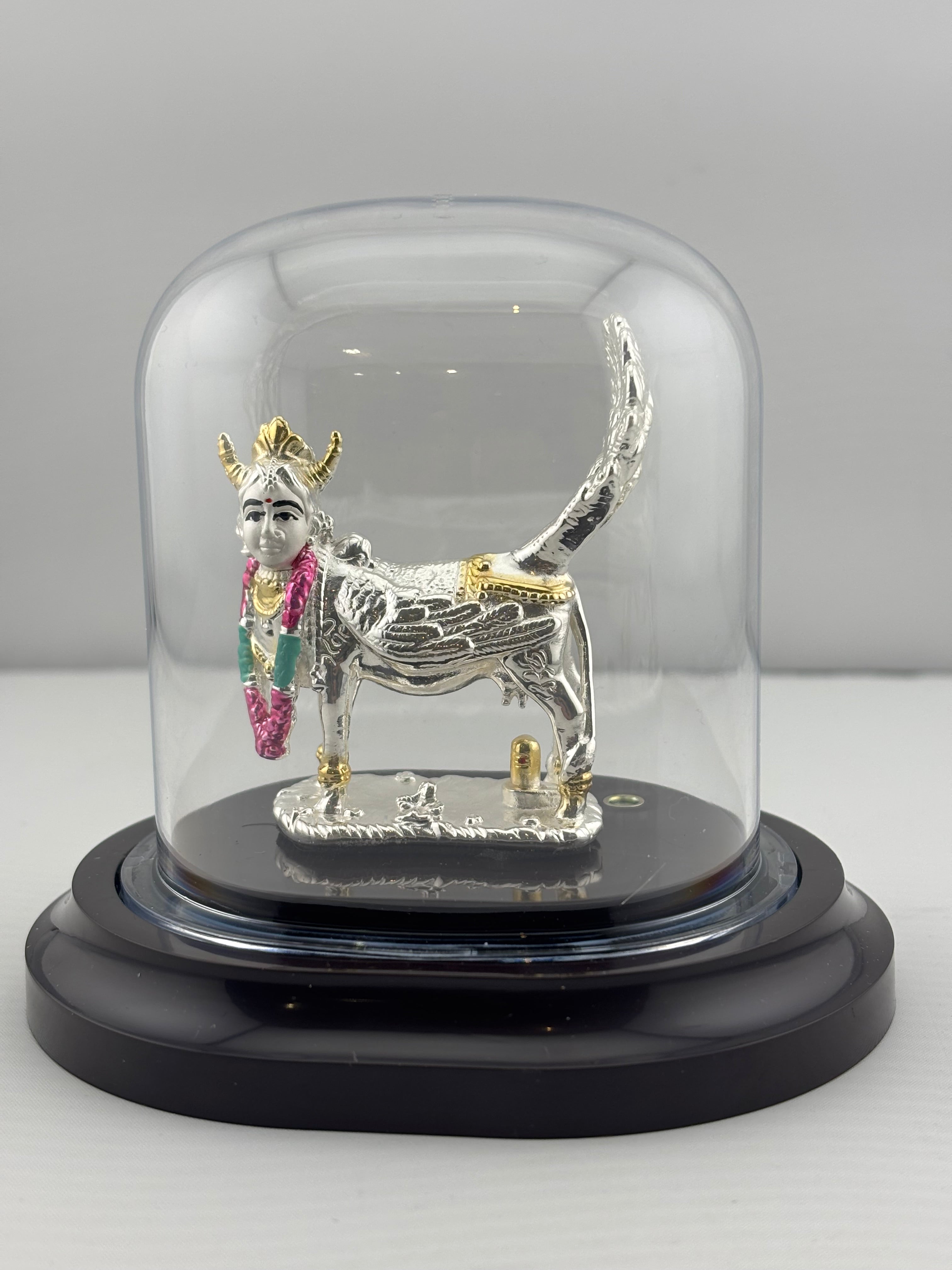 999 Pure Silver Kamadhenu Idol 11gm – Sacred Wish – Fulfilling Cow Murti for Pooja