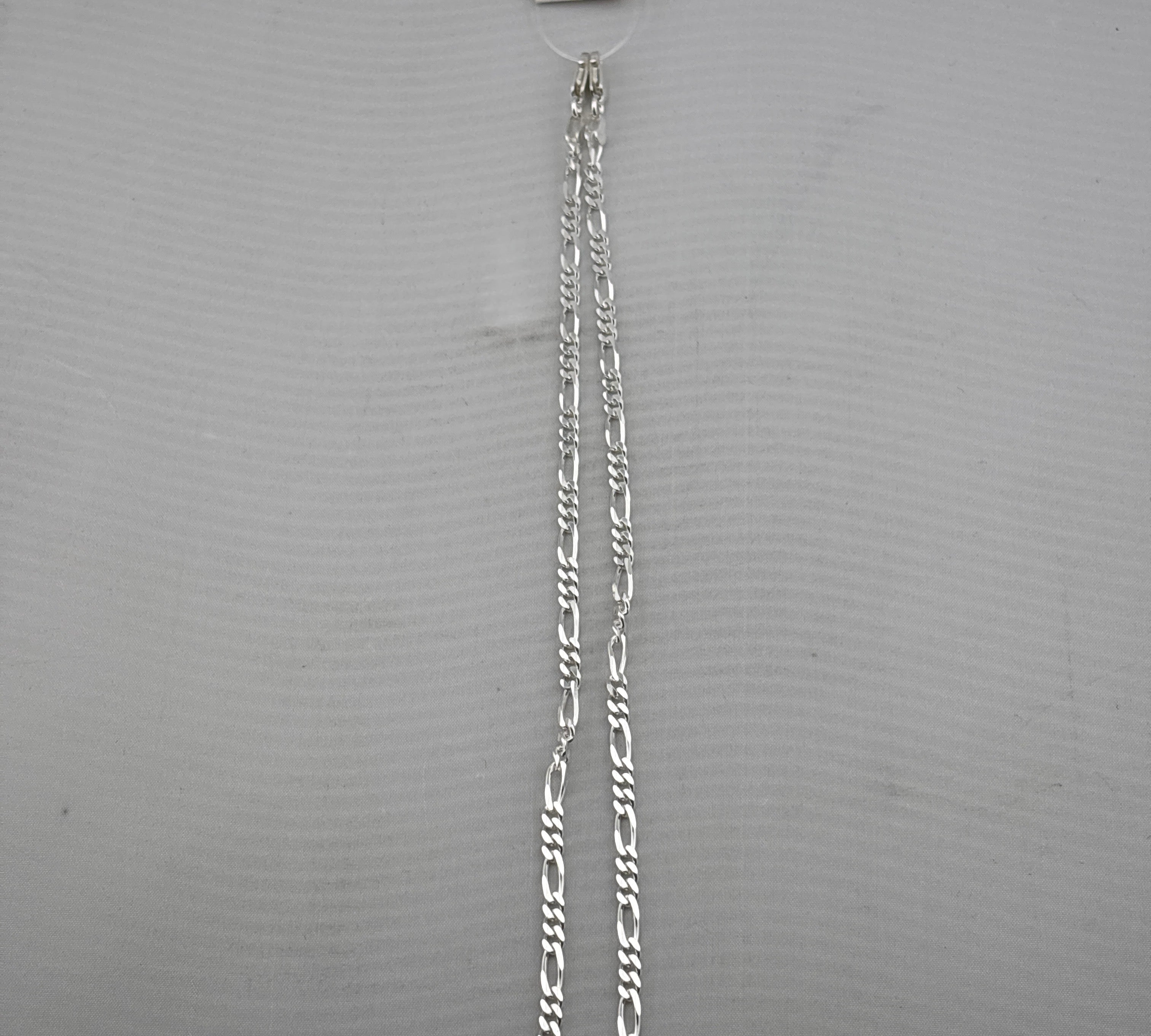 925 Sterling Silver Figaro Chain Bracelet – Italian Link