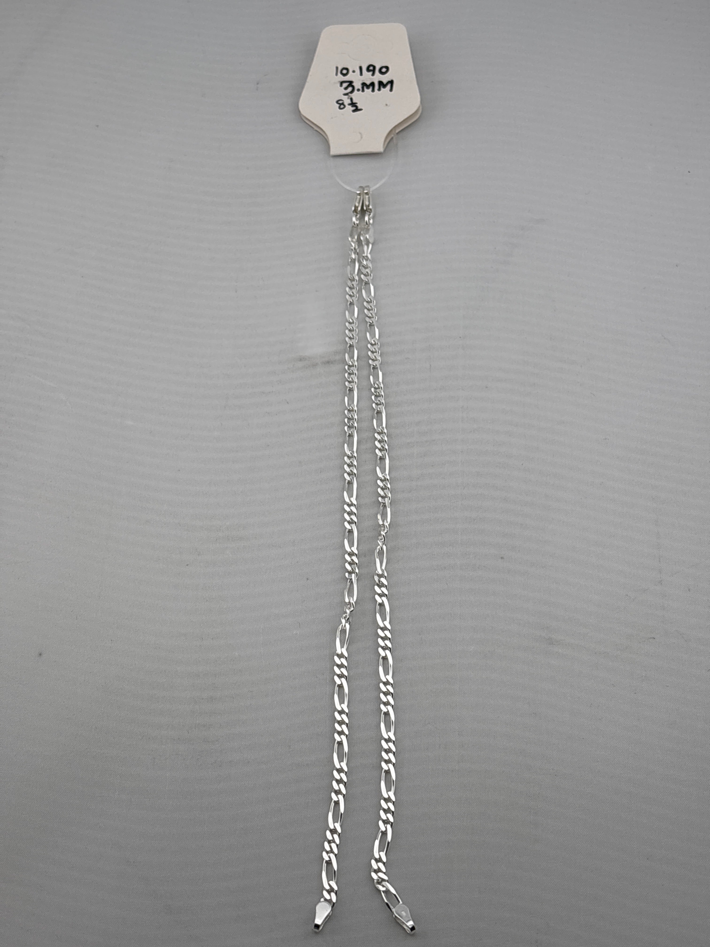 925 Sterling Silver Figaro Chain Bracelet – Italian Link
