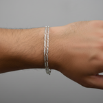 925 Sterling Silver Figaro Chain Bracelet – Italian Link