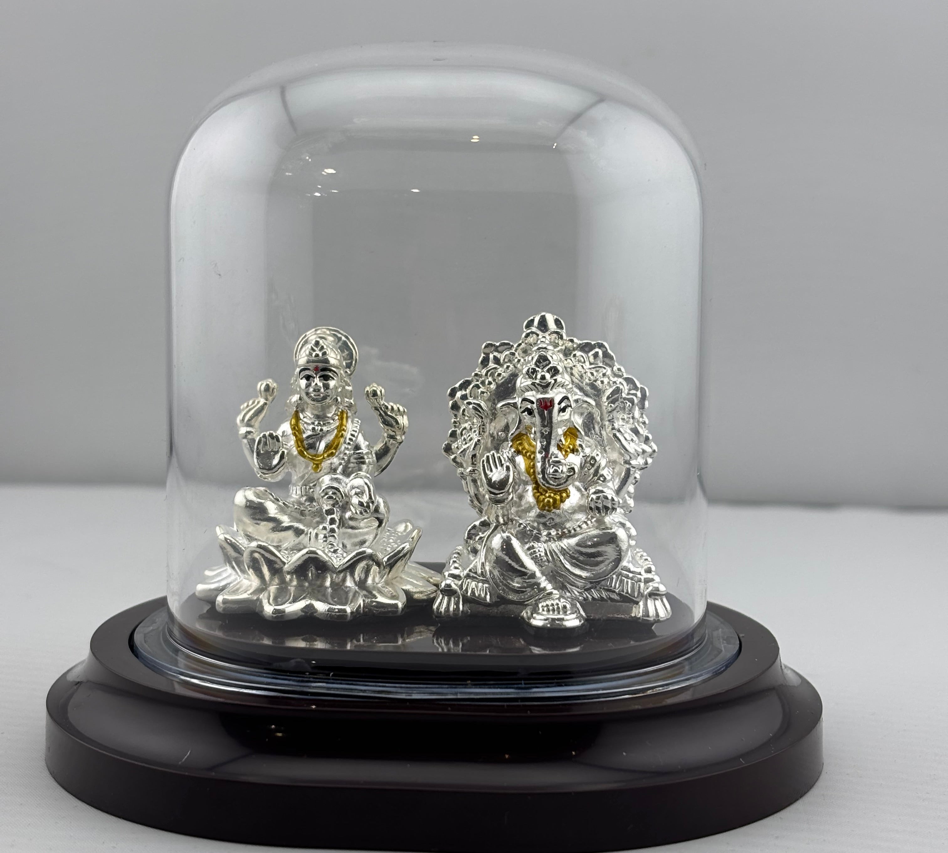 999 Pure Silver Ganesha & Lakshmi Idol 15gm – Prosperity Murti for Diwali & Temple Décor