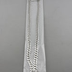 Japanese Curb Silver Chain in 925 Sterling Silver | Sleek Flat Link Chain Necklace