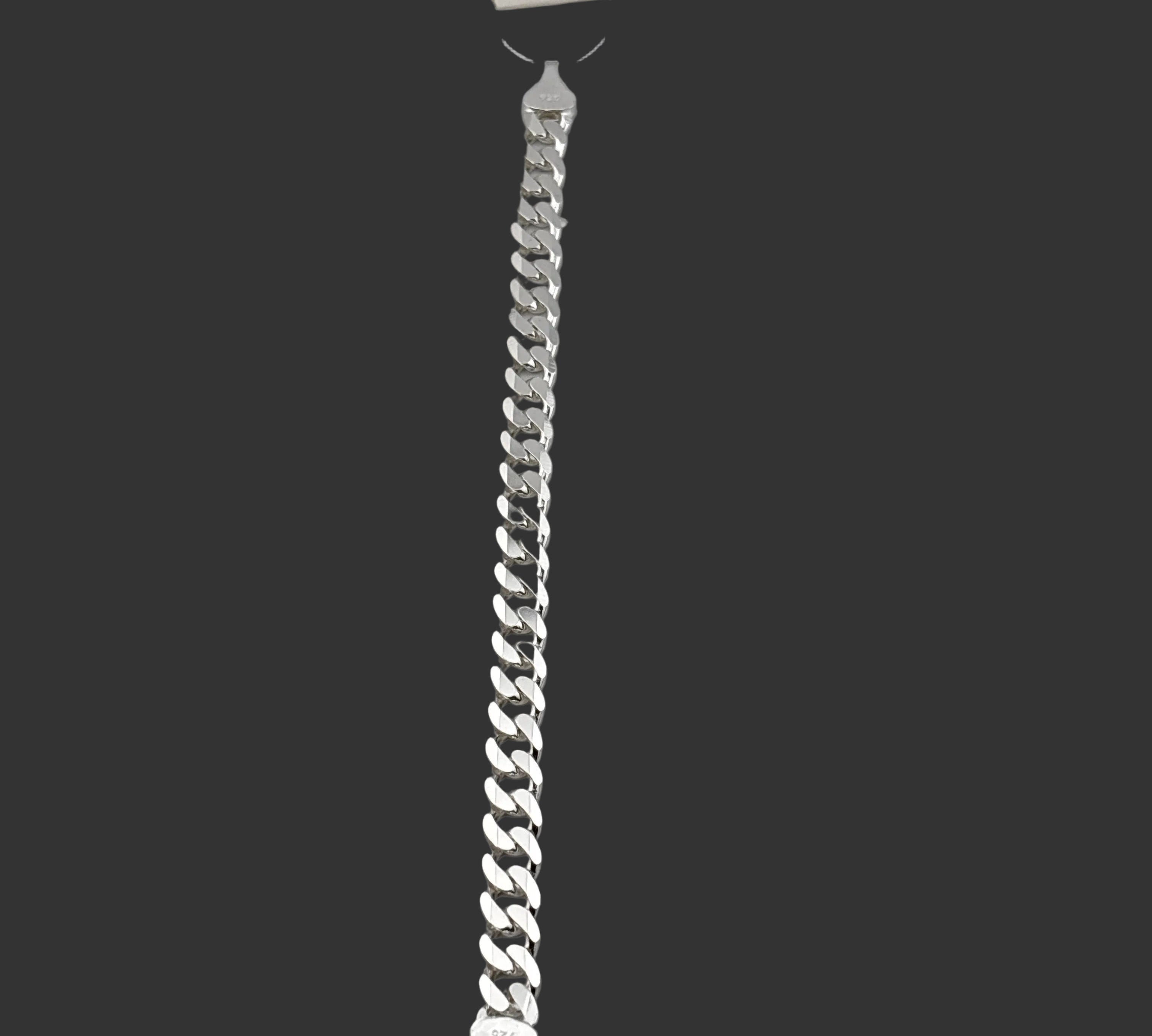 Silver Curb Link Bracelet 925 – Flat Chain