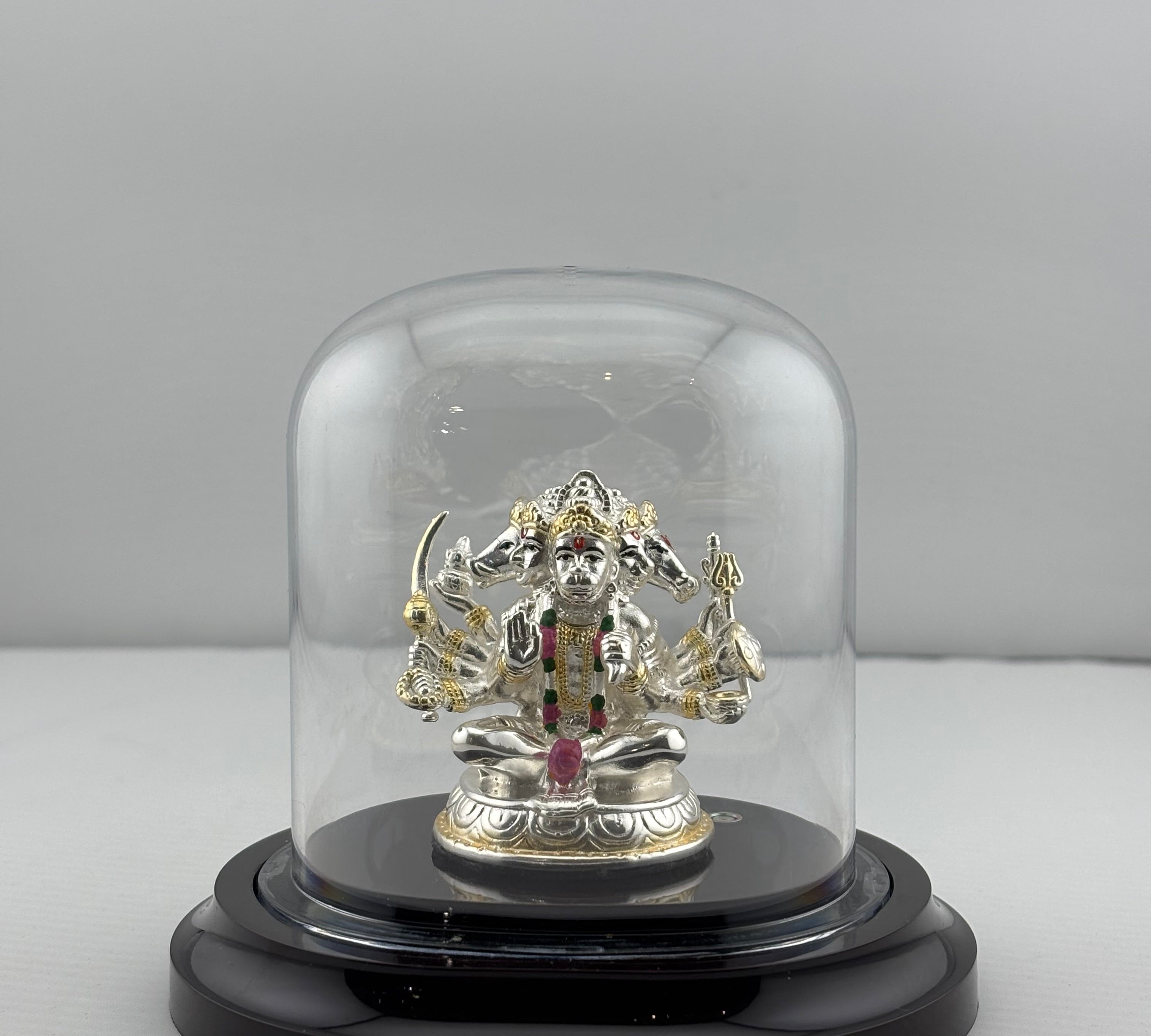 999 Pure Silver Pancha Mukhi Hanuman Idol 20gm – Five – Faced Murti for Temple & Pooja