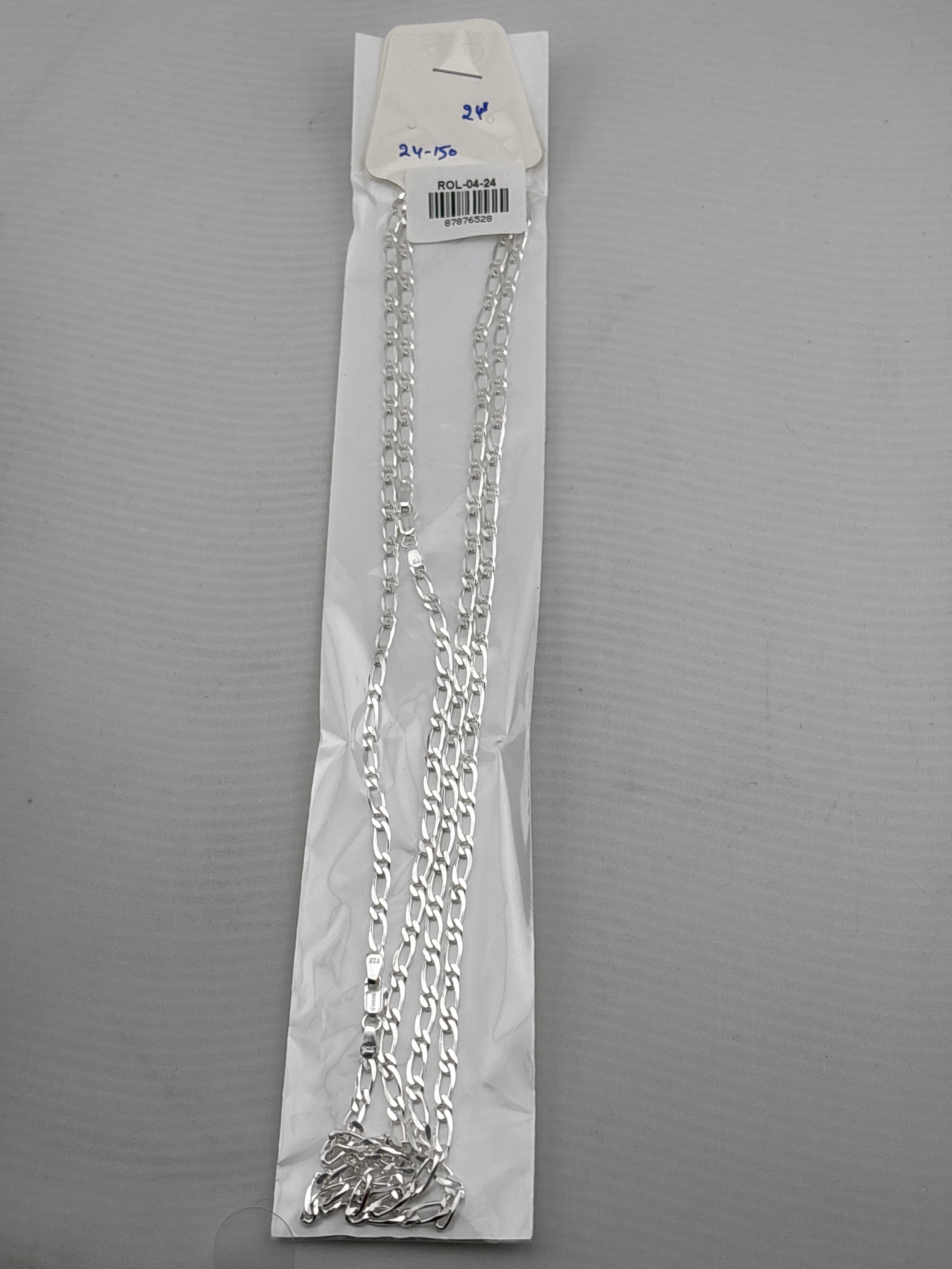 Rolo Silver Chain in 925 Sterling Silver | Round Link Belcher Chain Necklace