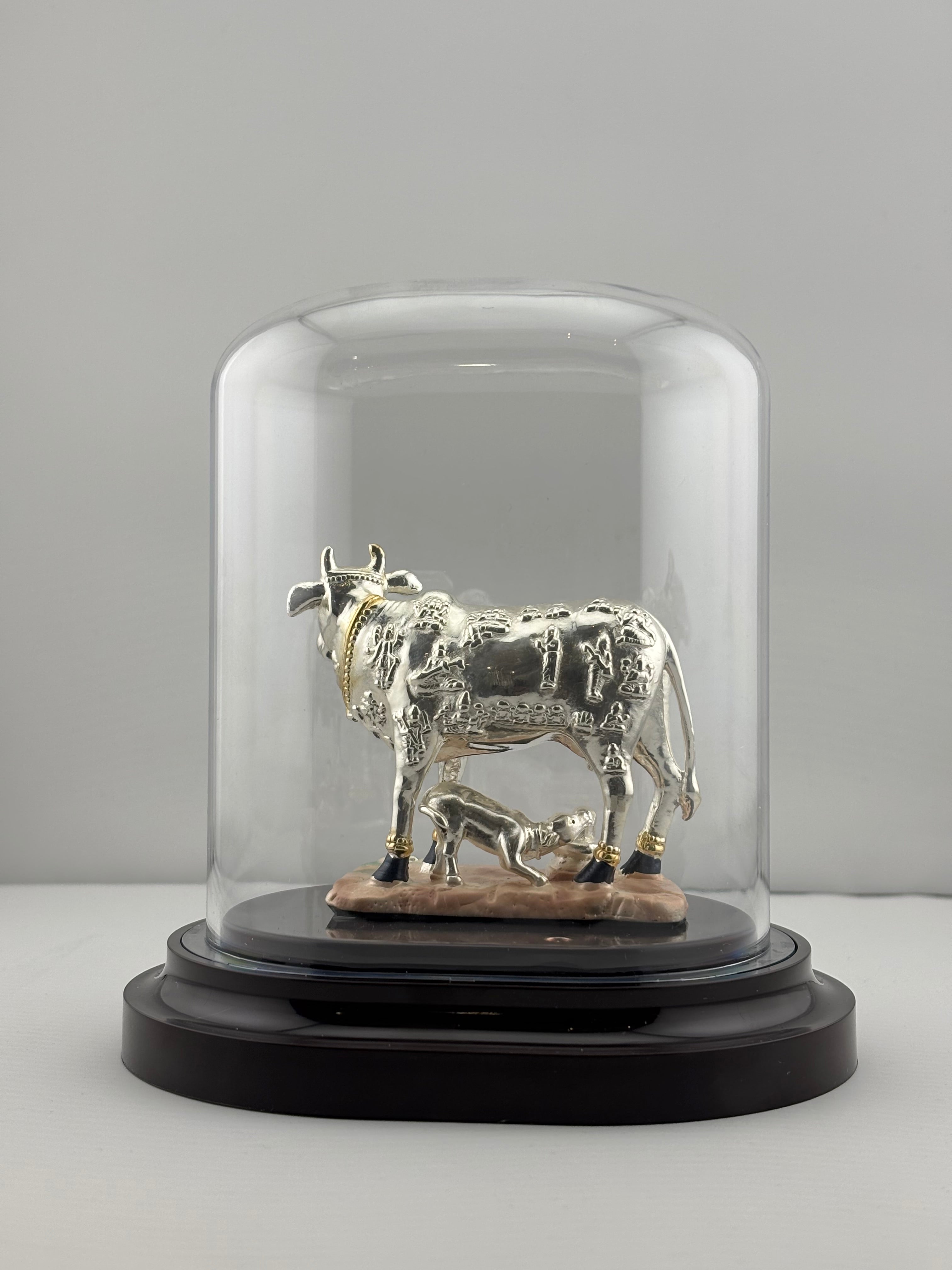 999 Pure Silver Kamadhenu Idol 39.73 gm – Sacred Wish – Fulfilling Cow Murti for Home Mandir