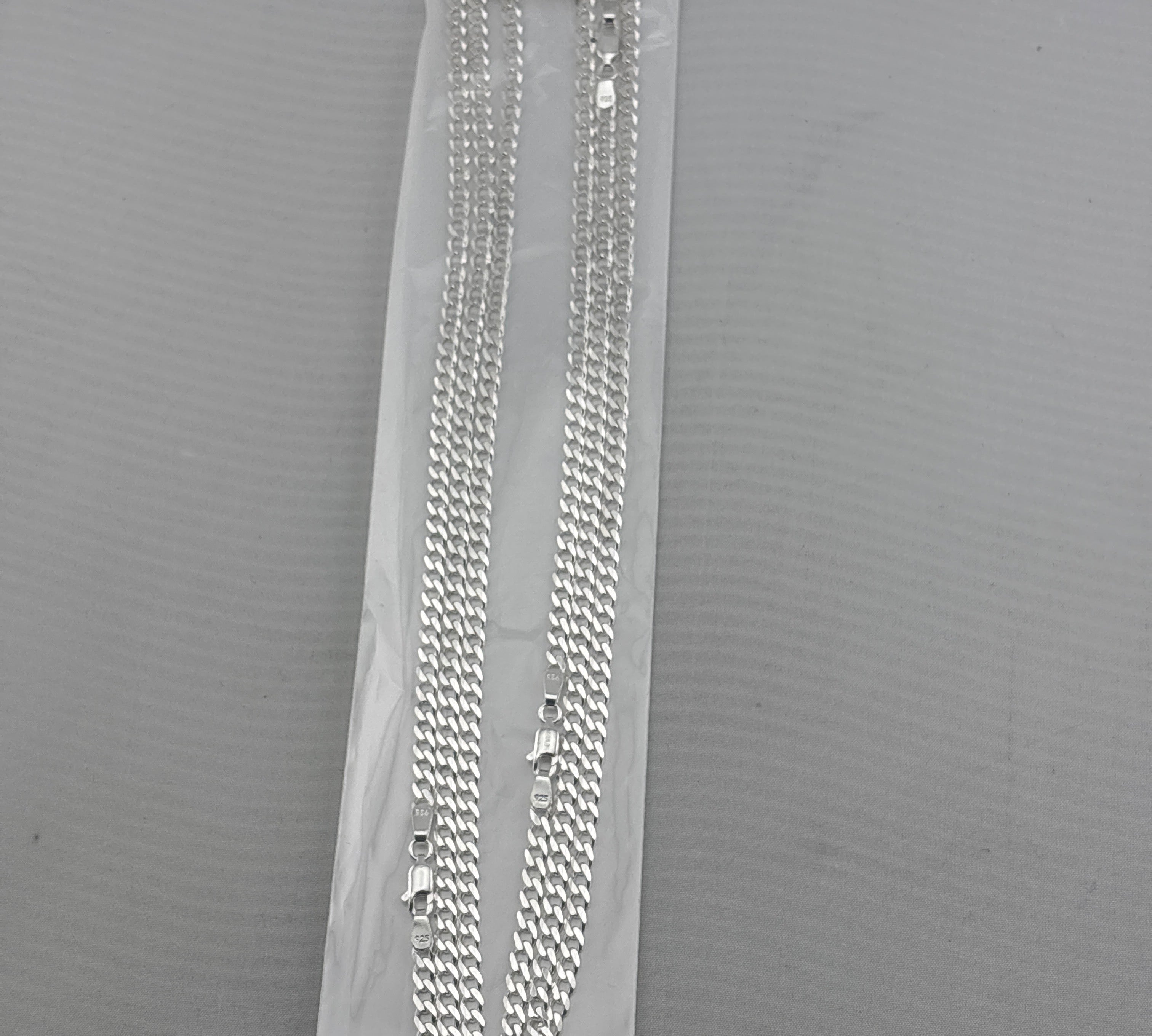 Heavy Curb Link Silver Chain in 925 Sterling Silver | Thick Chain Necklace