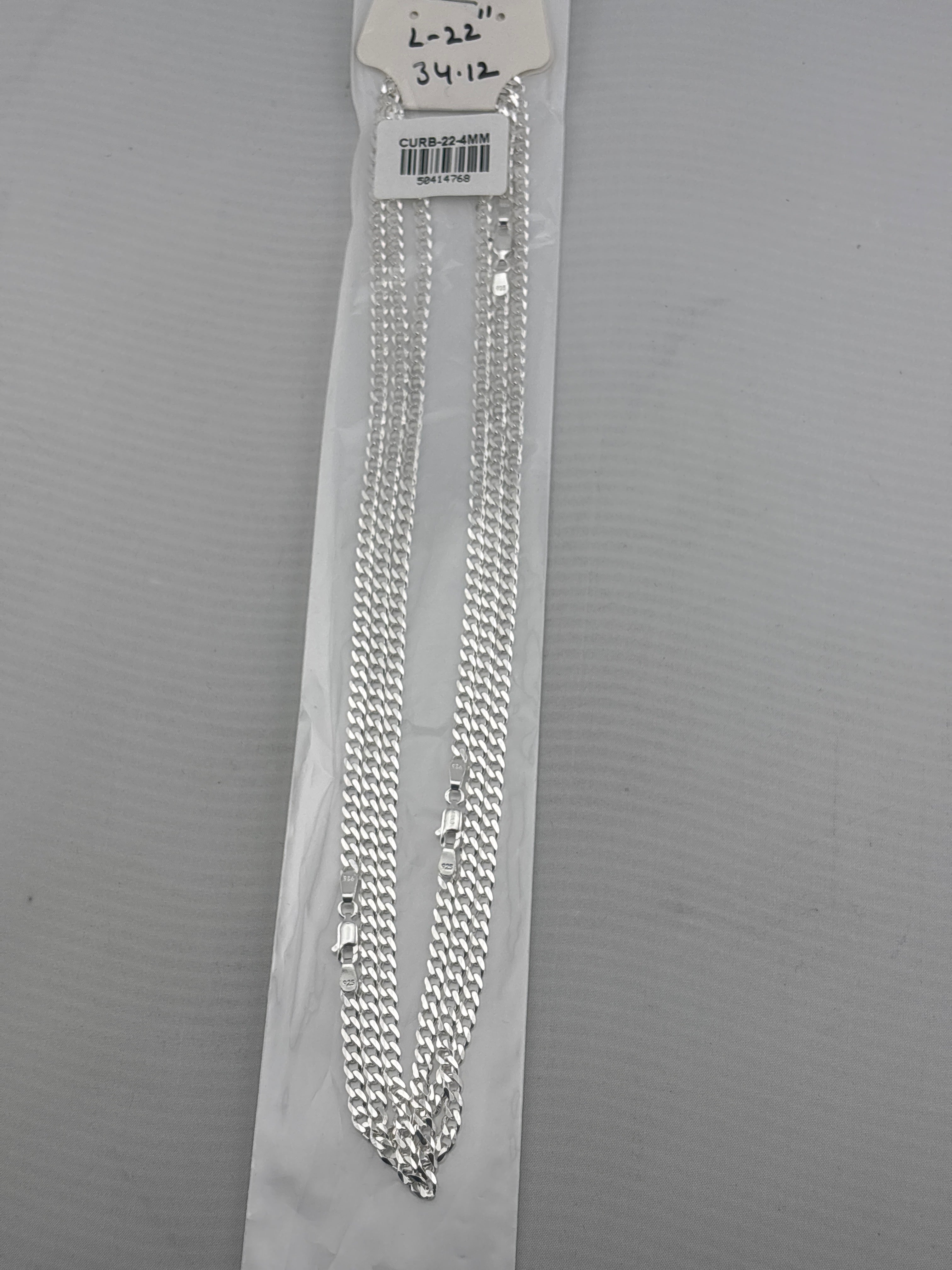 Heavy Curb Link Silver Chain in 925 Sterling Silver | Thick Chain Necklace