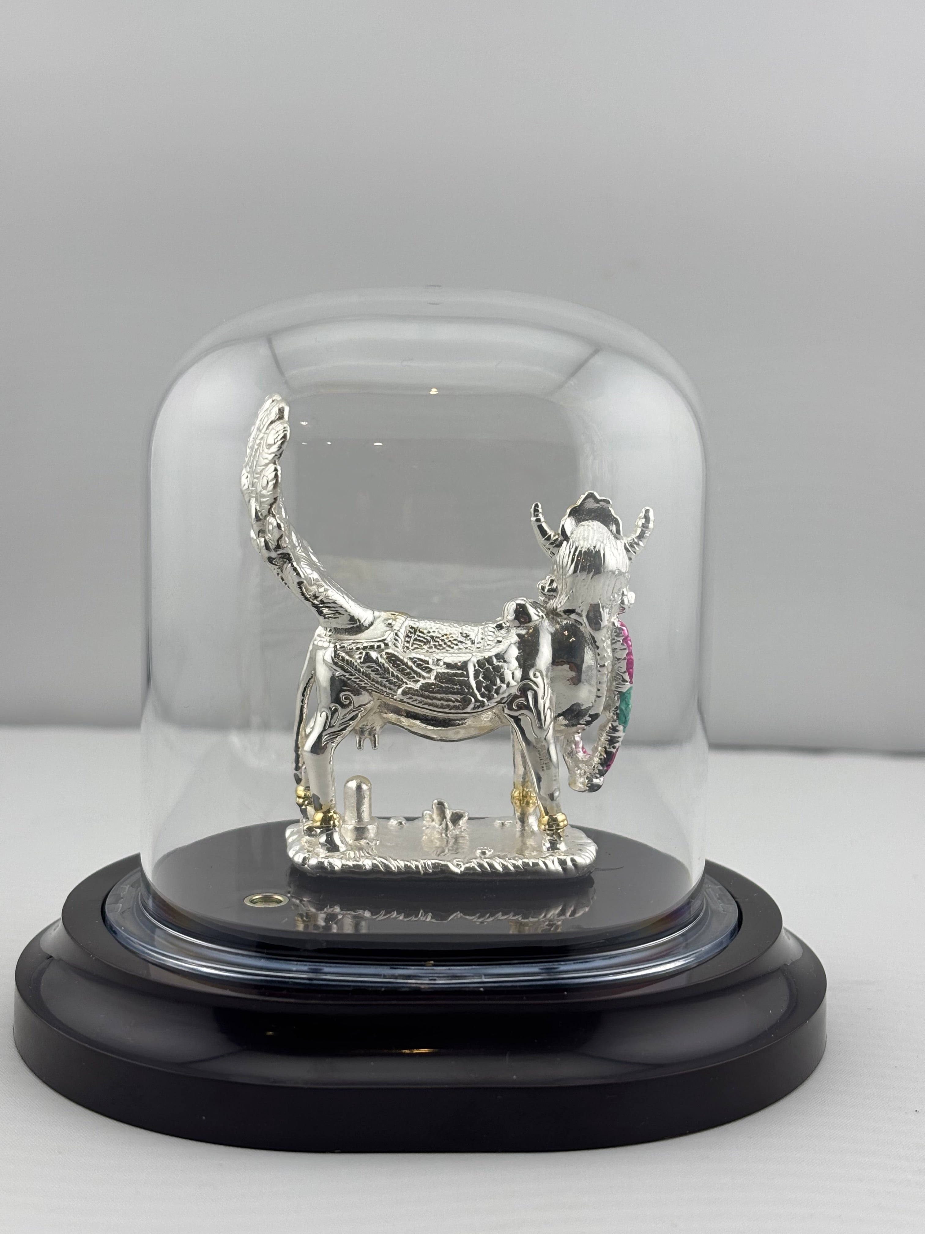 999 Pure Silver Kamadhenu Idol 11gm – Sacred Wish – Fulfilling Cow Murti for Pooja