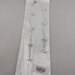 Double Chain Charm Silver Anklet – 99.9% Pure Silver – Weight:27g